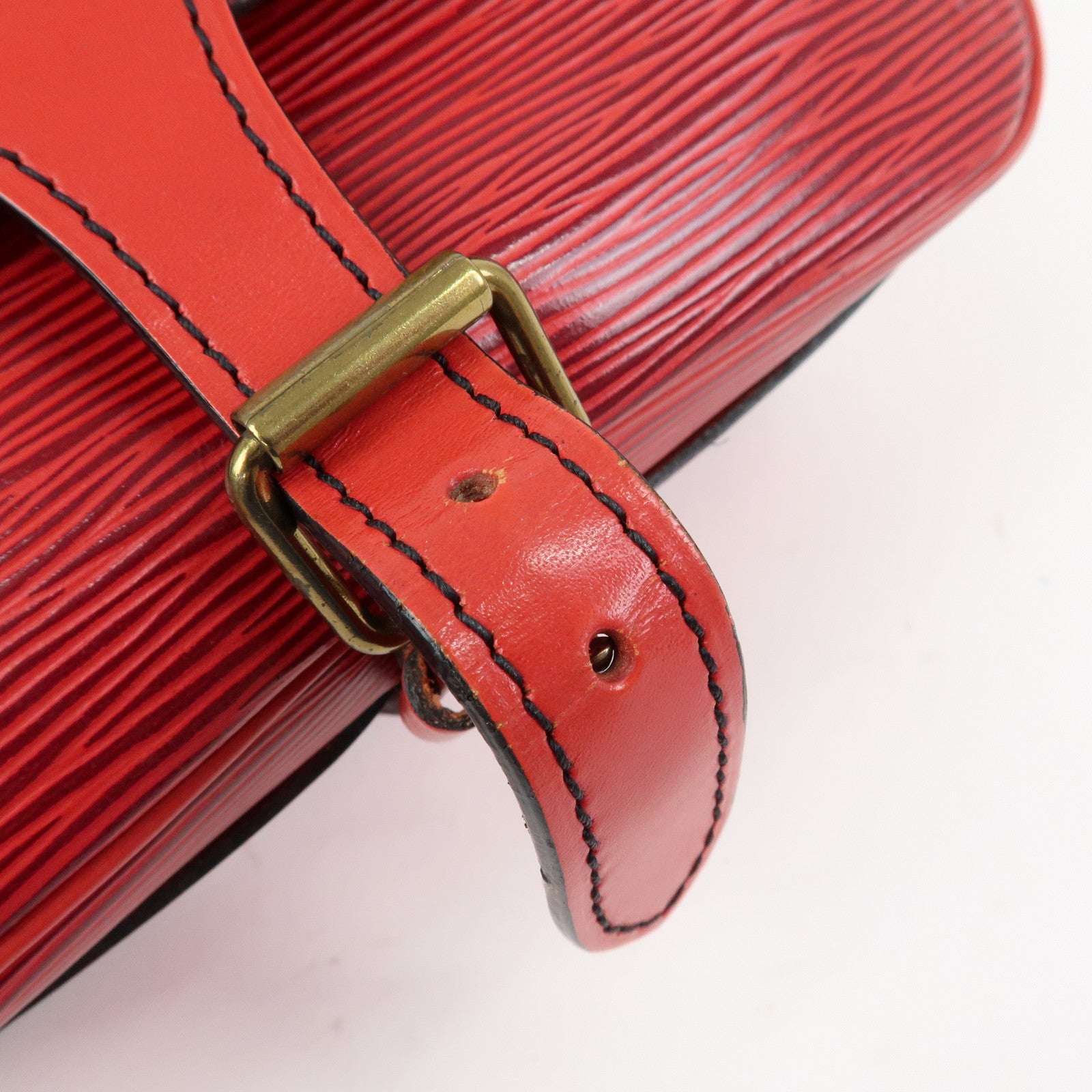 Louis Vuitton Cartouchiere Epi Leather Shoulder Bag Red M52247