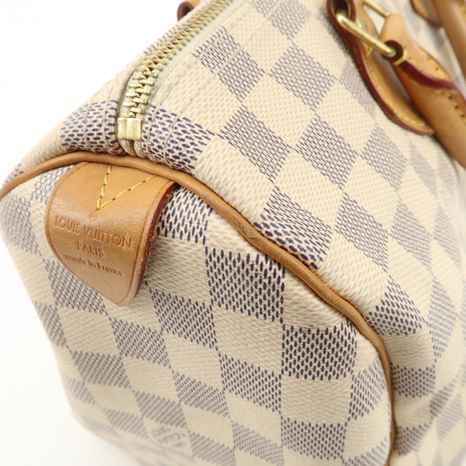 Louis Vuitton Damier Azur Speedy 30 Hand Bag Boston Bag N41533 Used