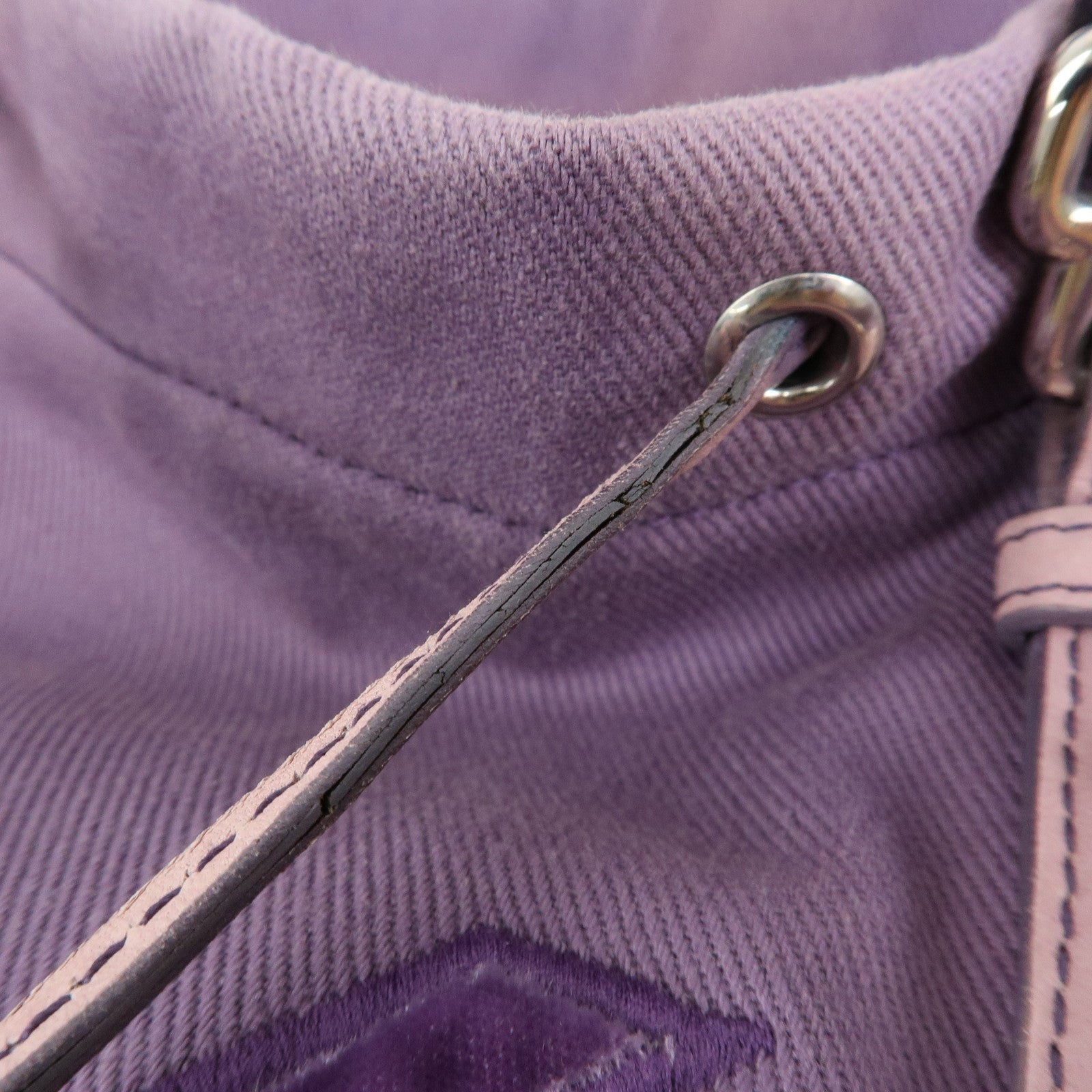 SAINT LAURENT PARIS Kahala Cassandra Canvas Tote Bag Purple 121631