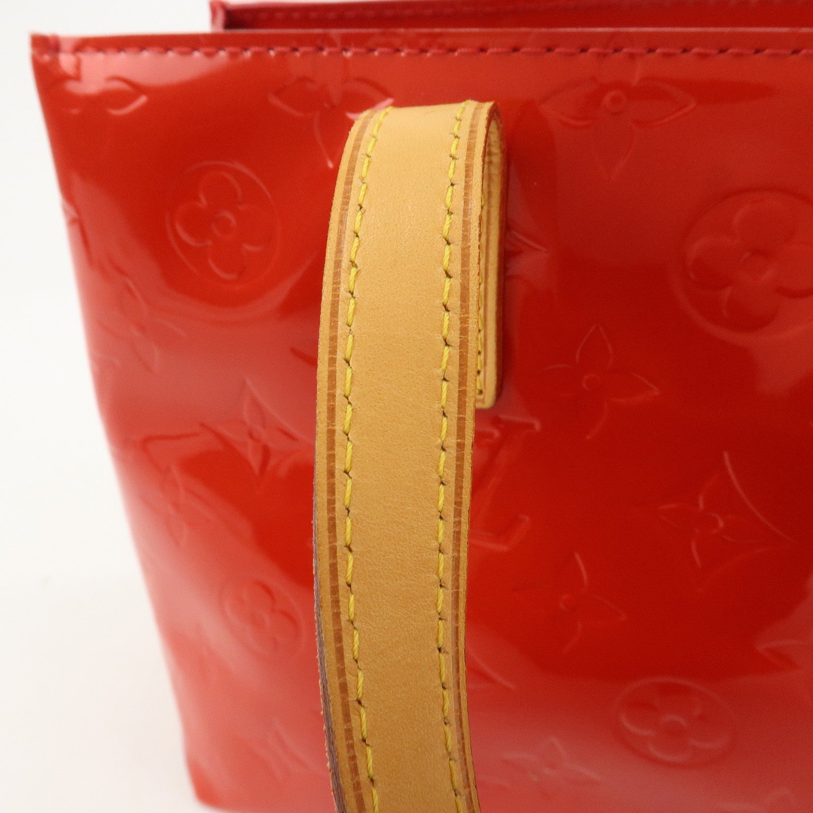 Louis Vuitton Monogram Vernis Leather Lead PM Hand Bag Rouge M91088