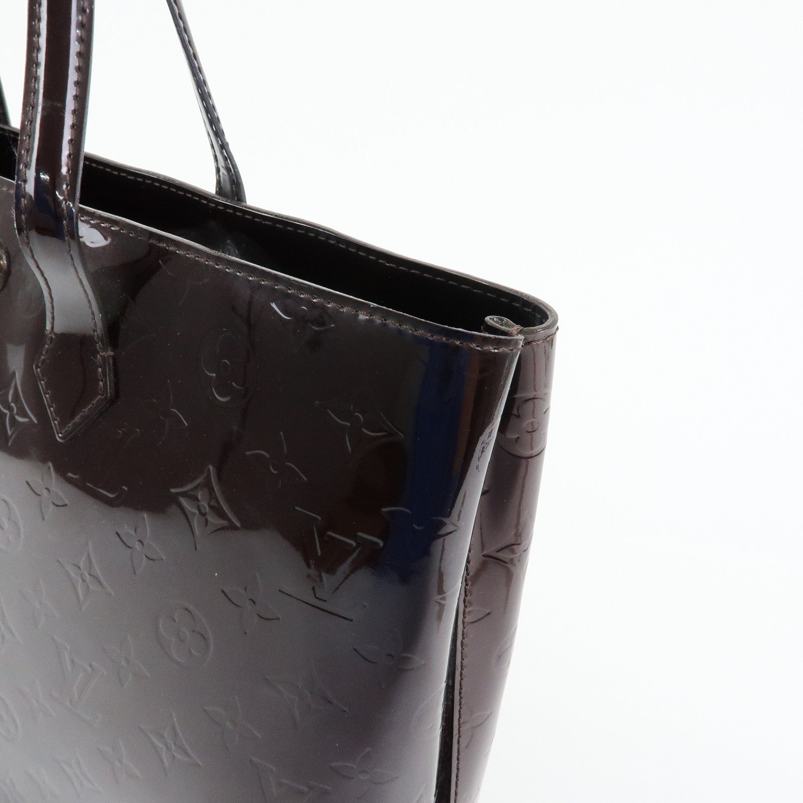 Louis Vuitton Monogram Vernis Leather Wilshire MM Tote Bag Amarante