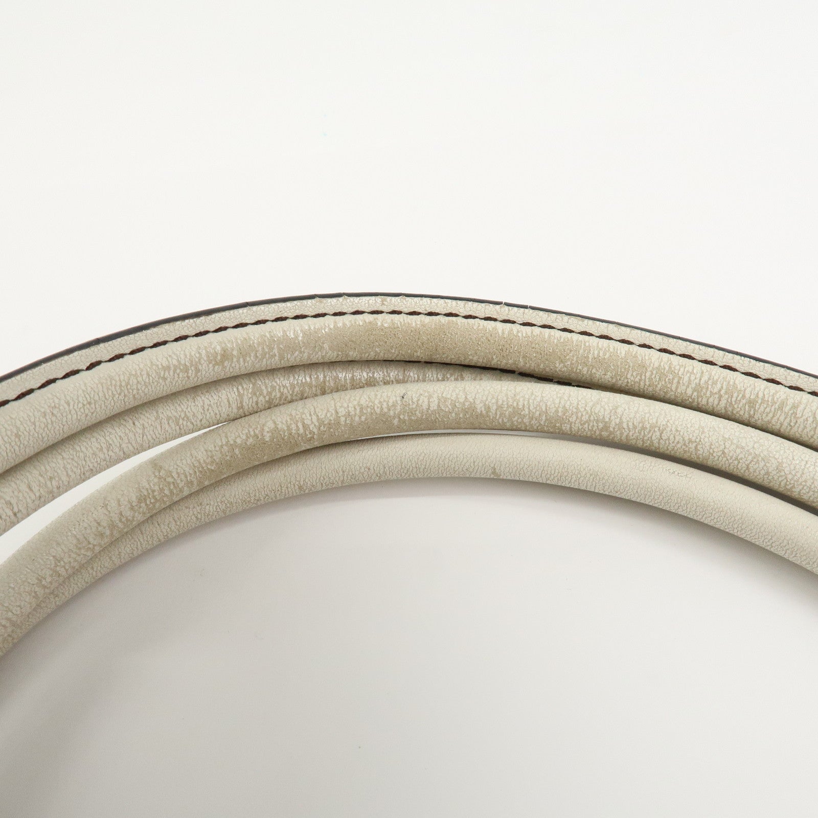 LOEWE Anagram Leather Shopper Tote Bag Shoulder Bag Hand Bag Ivory