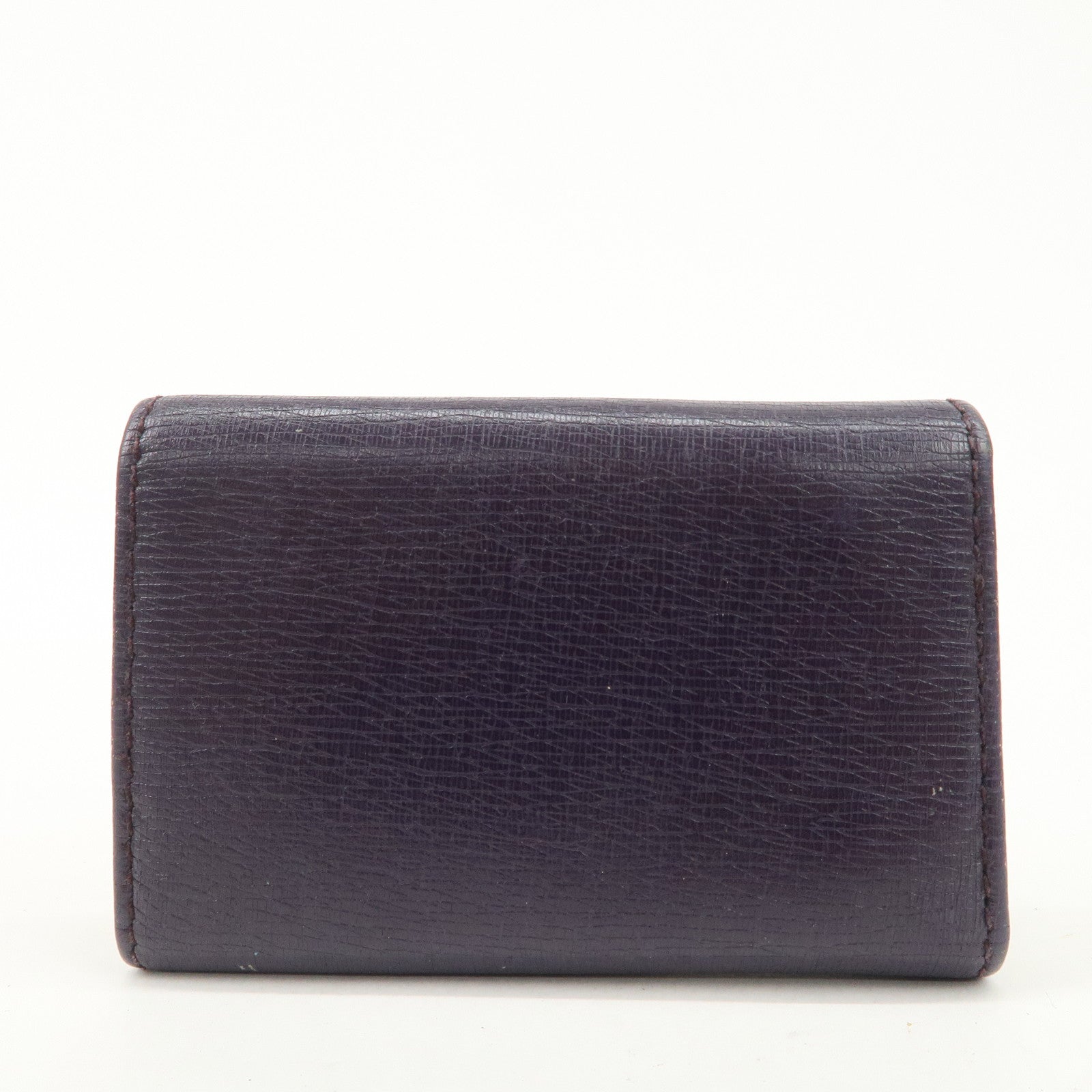 GUCCI Interlocking G Leather 6 Rings Key Case Purple 309706