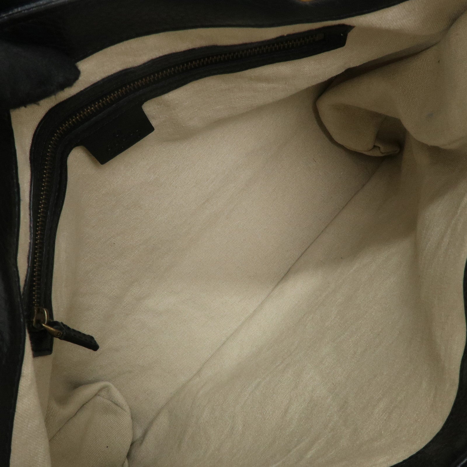GUCCI Bamboo Leather Tote Bag Hand Bag Black 109138