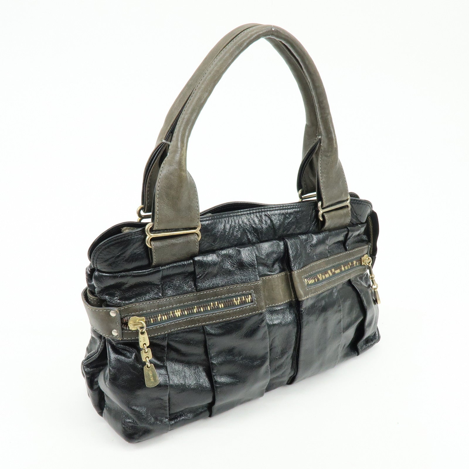 Chloe See By Chloe Day Tripper Patent Leather Tote Bag Black