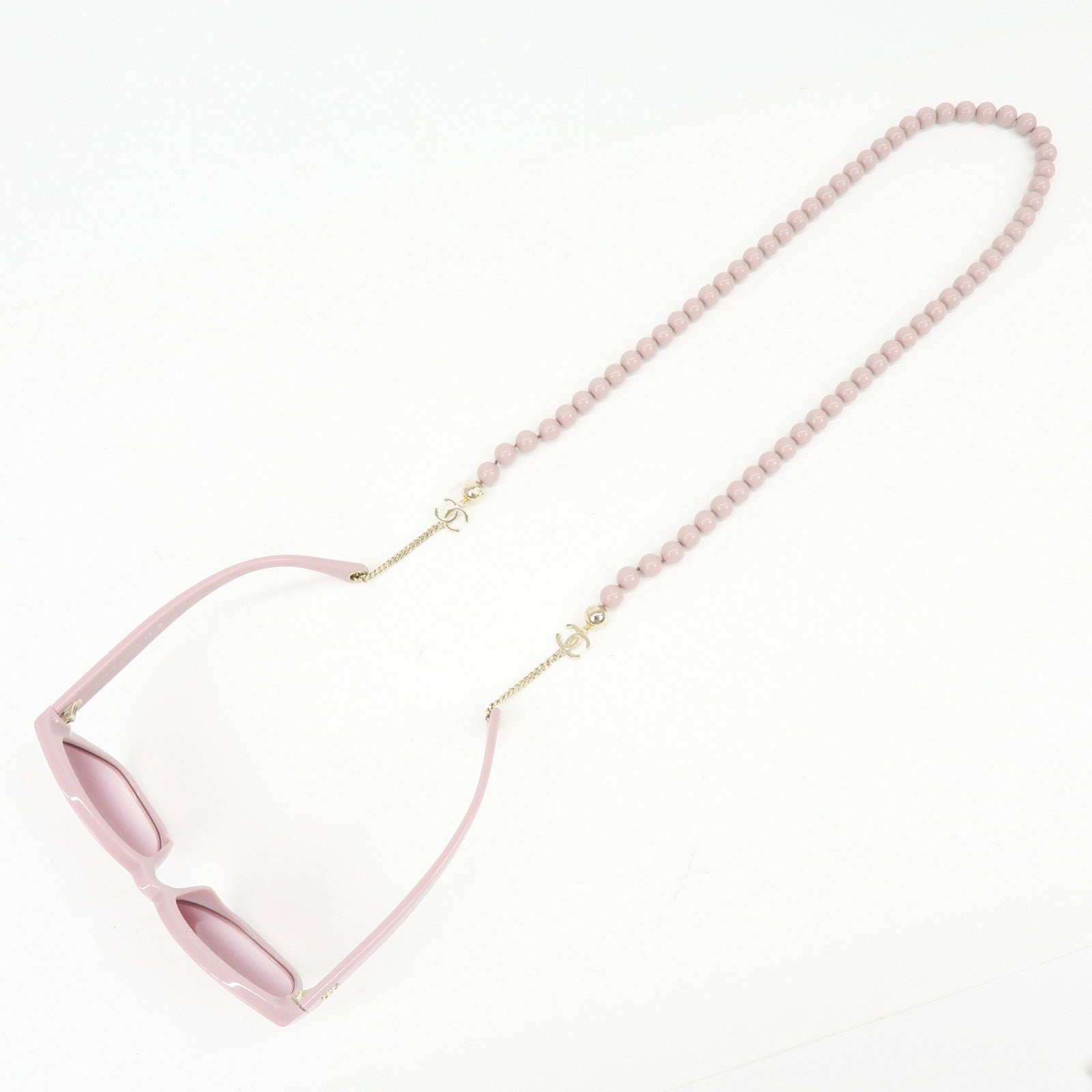 CHANEL COCO Mark Plastic Sunglasses Pink c.1721/8H 140 2N 5487 A