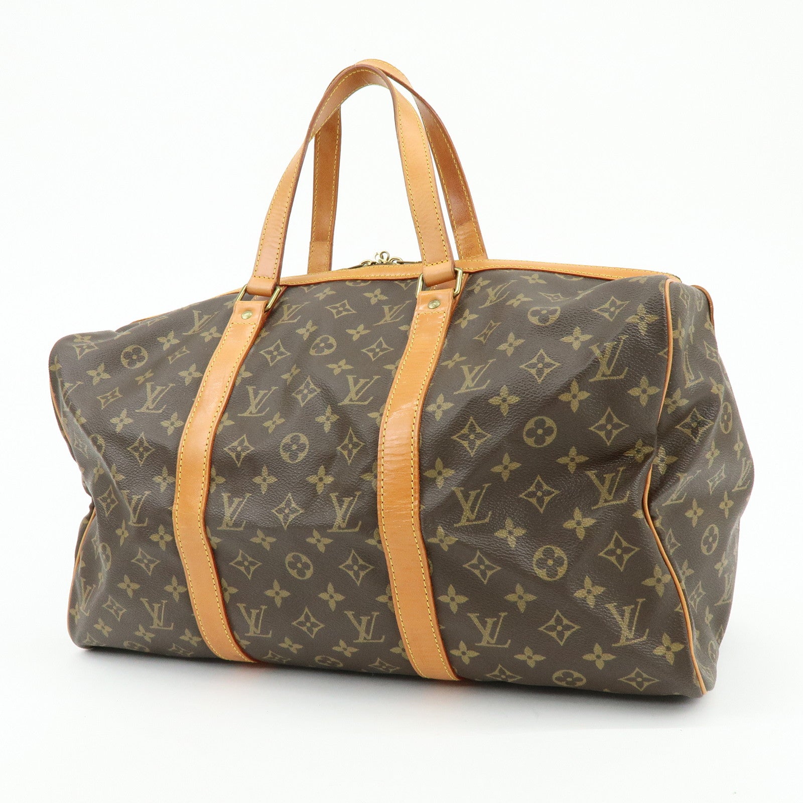 Louis Vuitton Monogram Sac Souple 45 Boston Bag Brown M41624