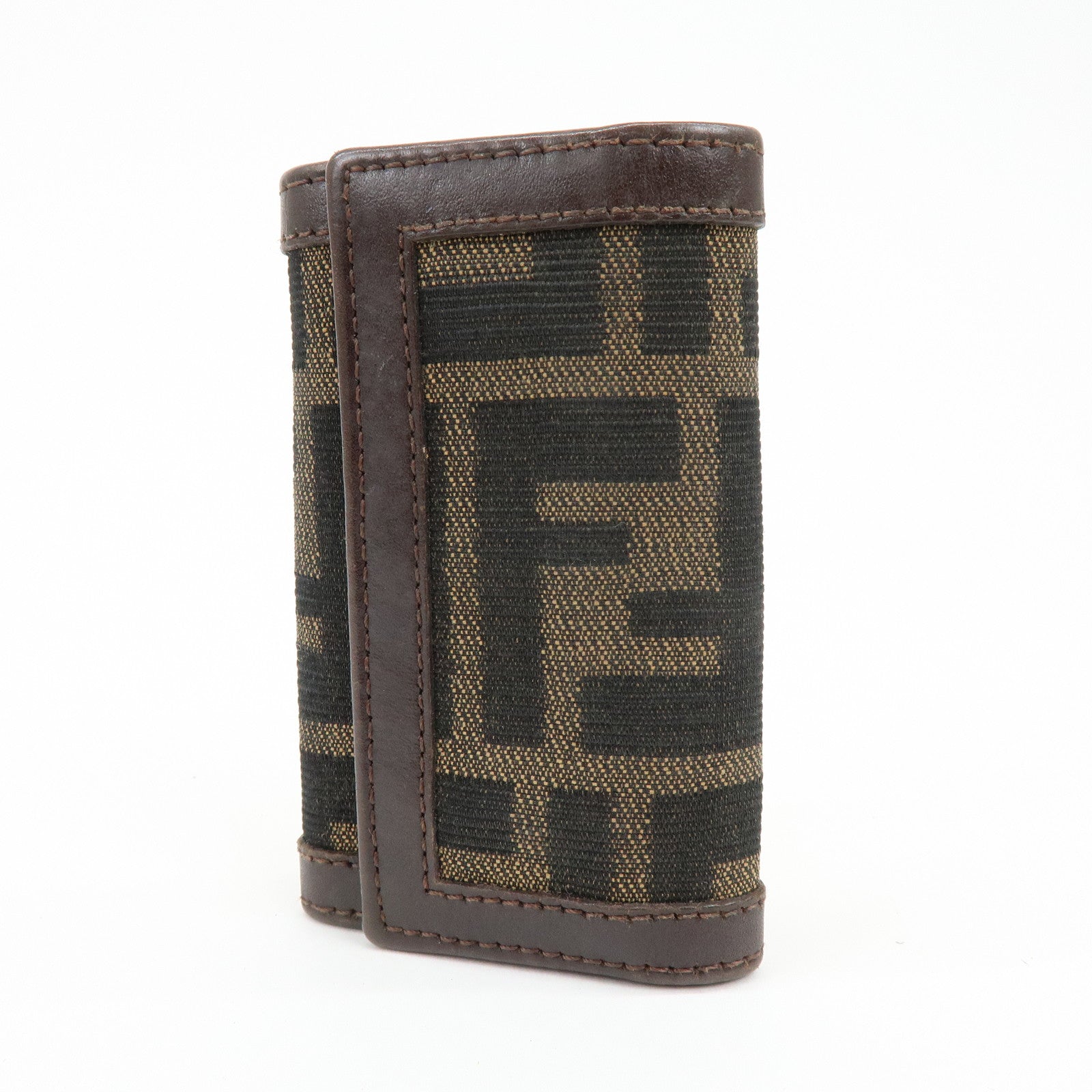 FENDI Zucca Zucchino Set of 3 Key Case Coin Case Brown Black