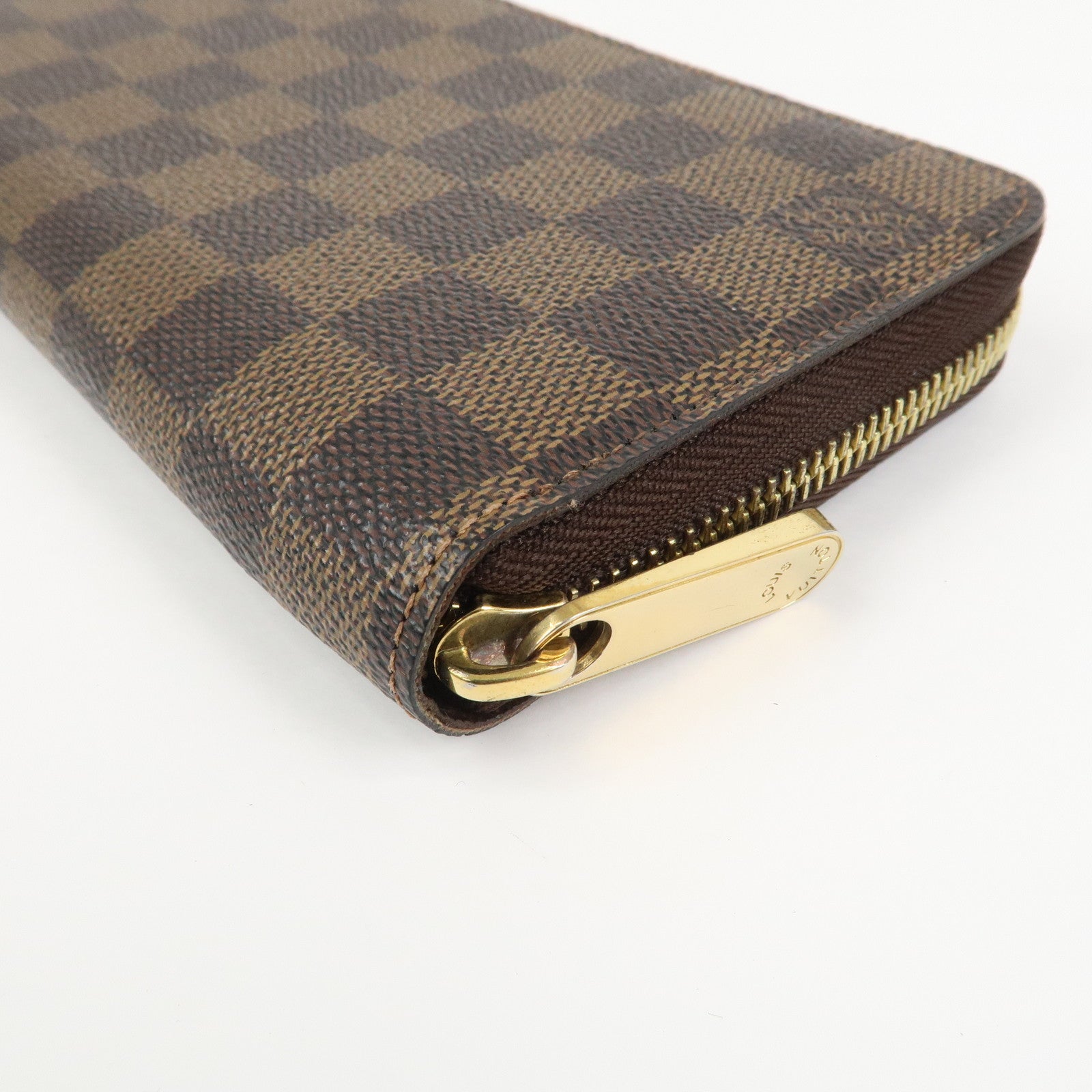 Louis Vuitton Damier Round Zippy Wallet Old Style Brown N60015