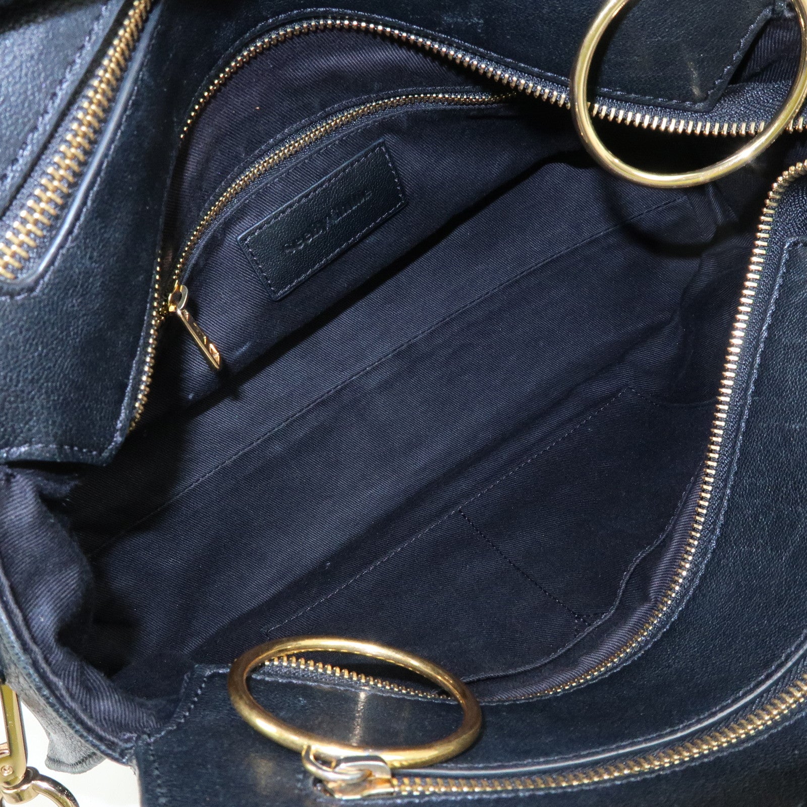 Chloe See by Cloe Leather 2Way Bag Shoulder Bag Hand Bag Black