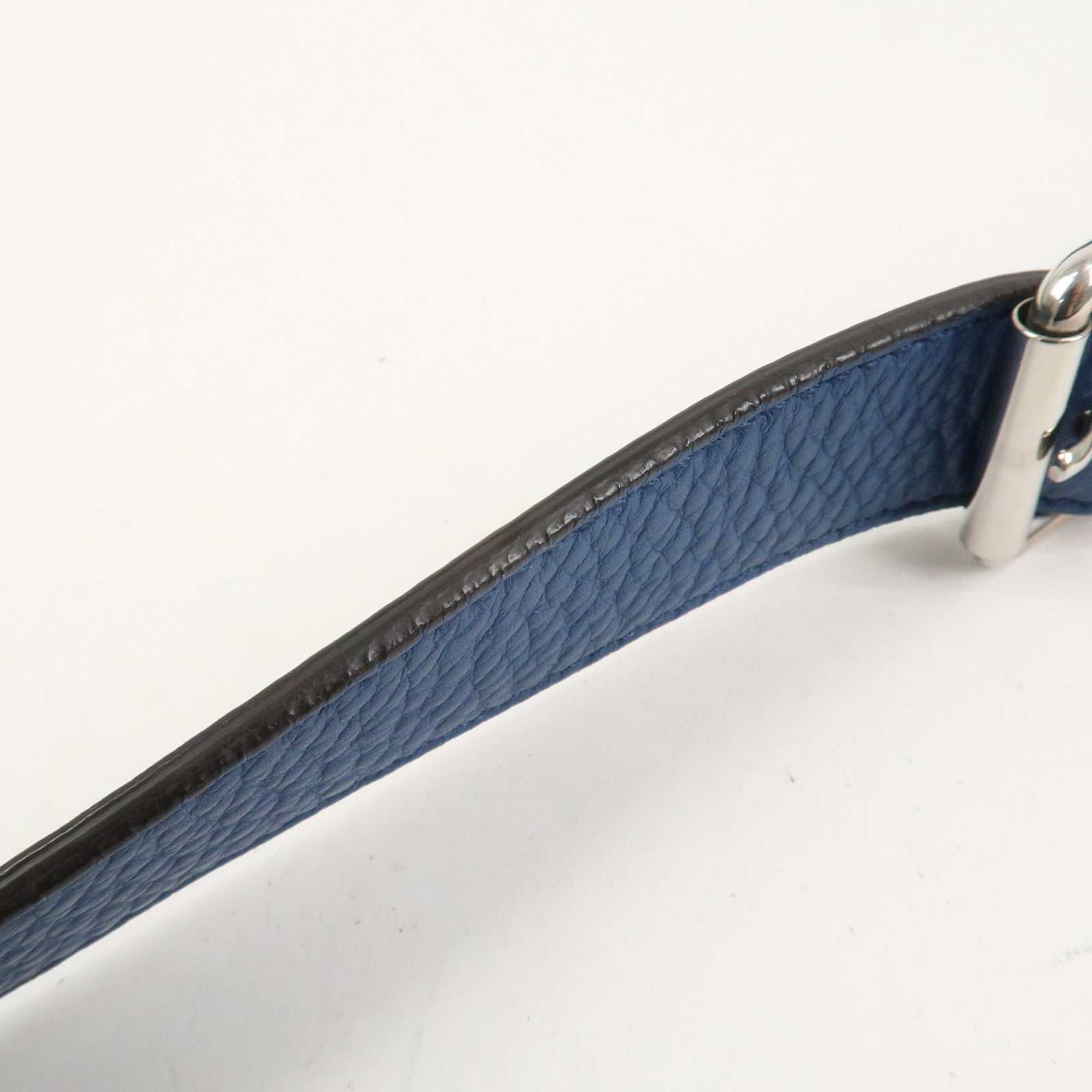 GUCCI Interlocking G Leather Shoulder Bag Crossbody Bag Blue 322056