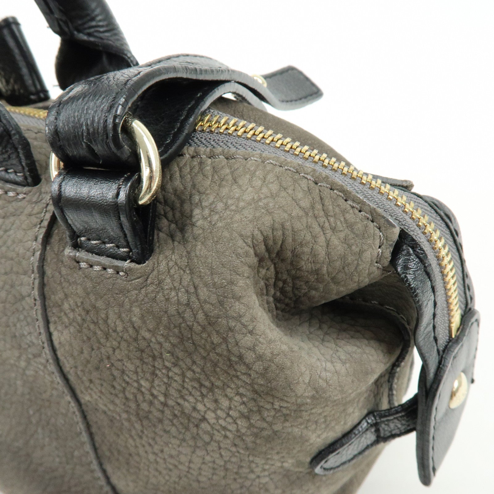 Chloe See By Chloe Suede Leather 2Way Shoulder Bag Hand Bag Gray