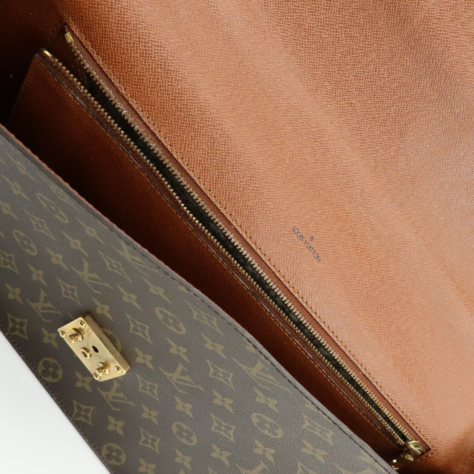 Louis Vuitton Monogram Porte Documents Bandoulière Brown M53338