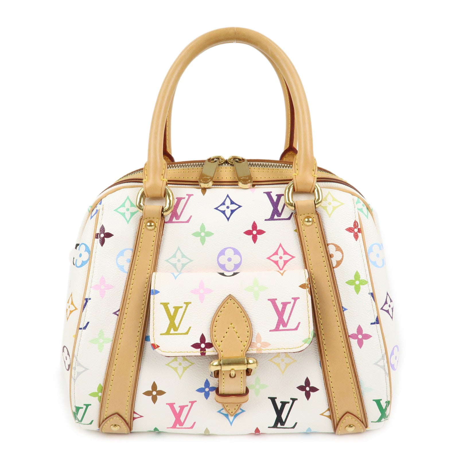 Louis Vuitton Monogram Multicolor Priscilla Hand Bag Blanc M40096