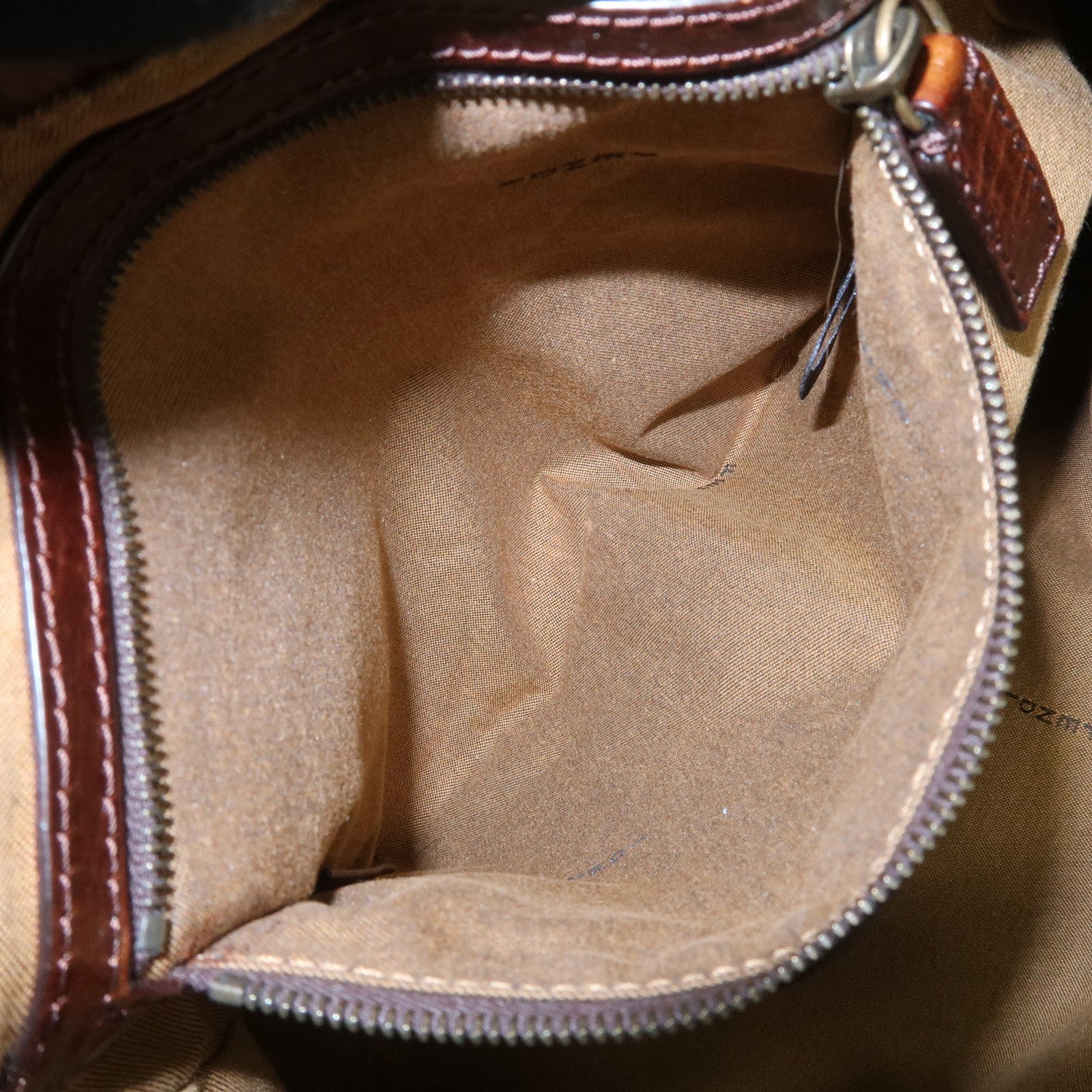 FENDI Ethnico Zucca Canvas Leather Tote Bag Shoulder Bag 8BN157