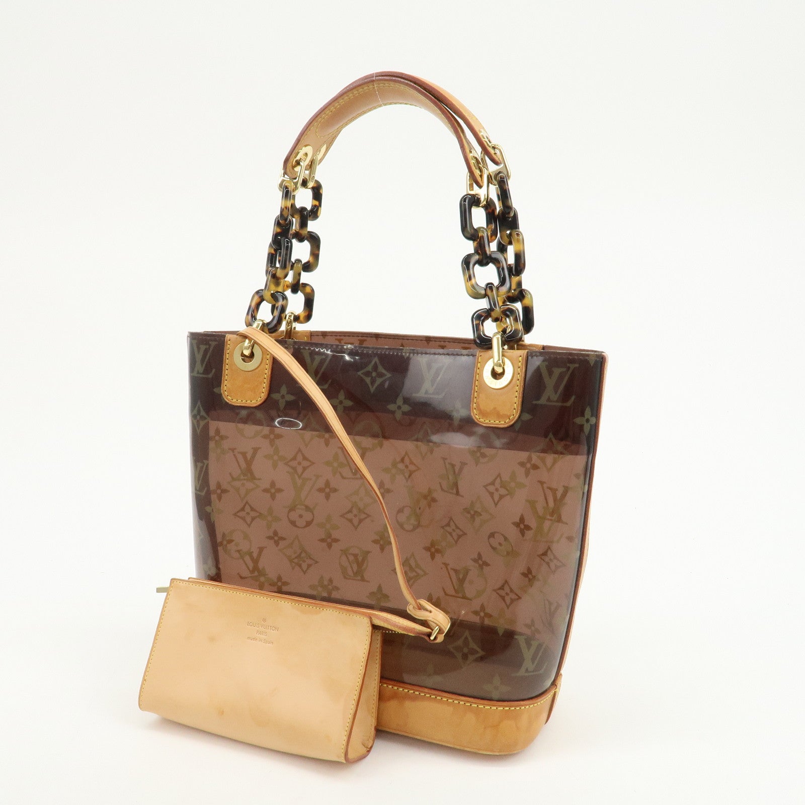 Louis Vuitton Monogram Cabas Ambre PM Vinyl Tote Bag Brown M92502