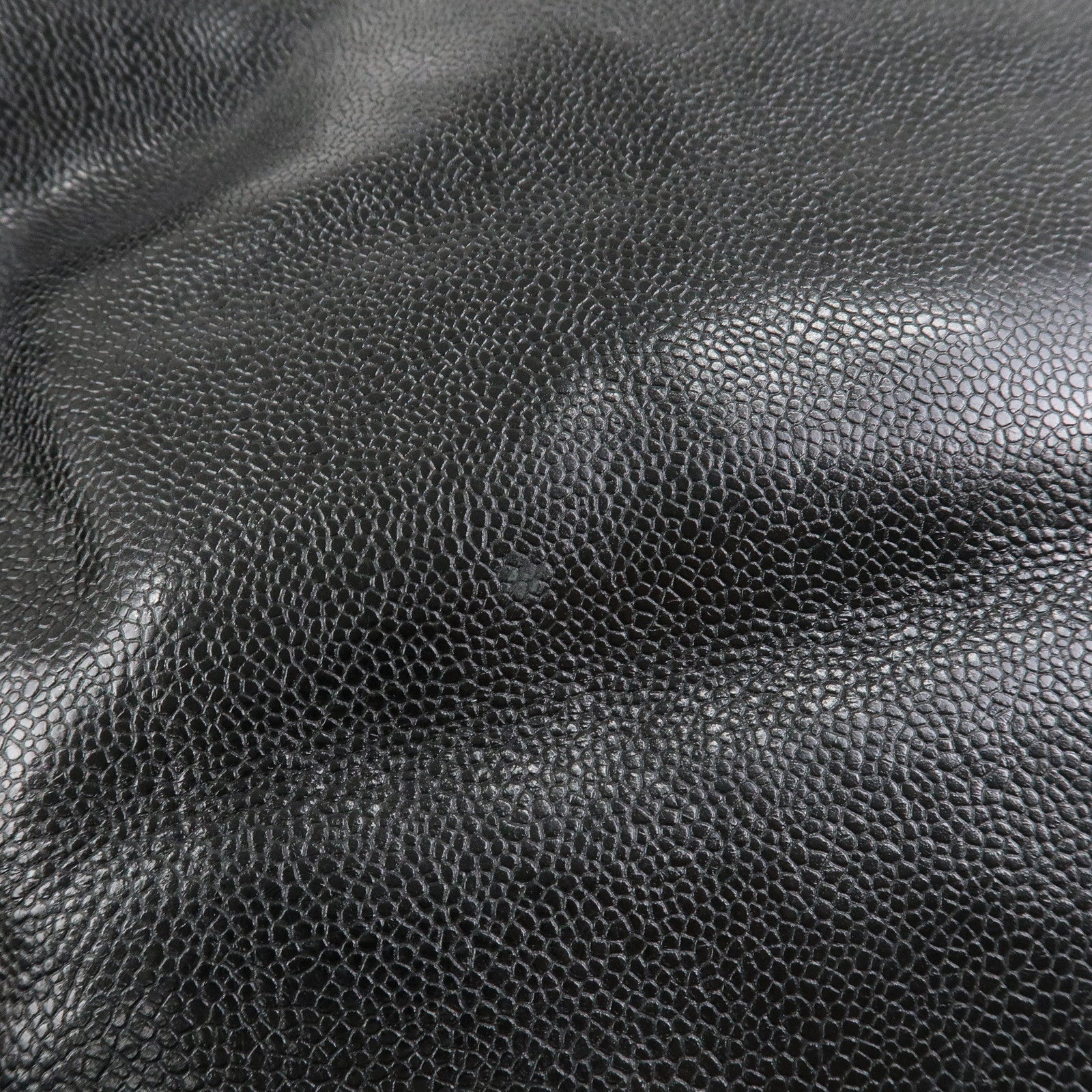 CHANEL COCO Mark Caviarskin Tote Bag Shoulder Bag Hand Bag Black