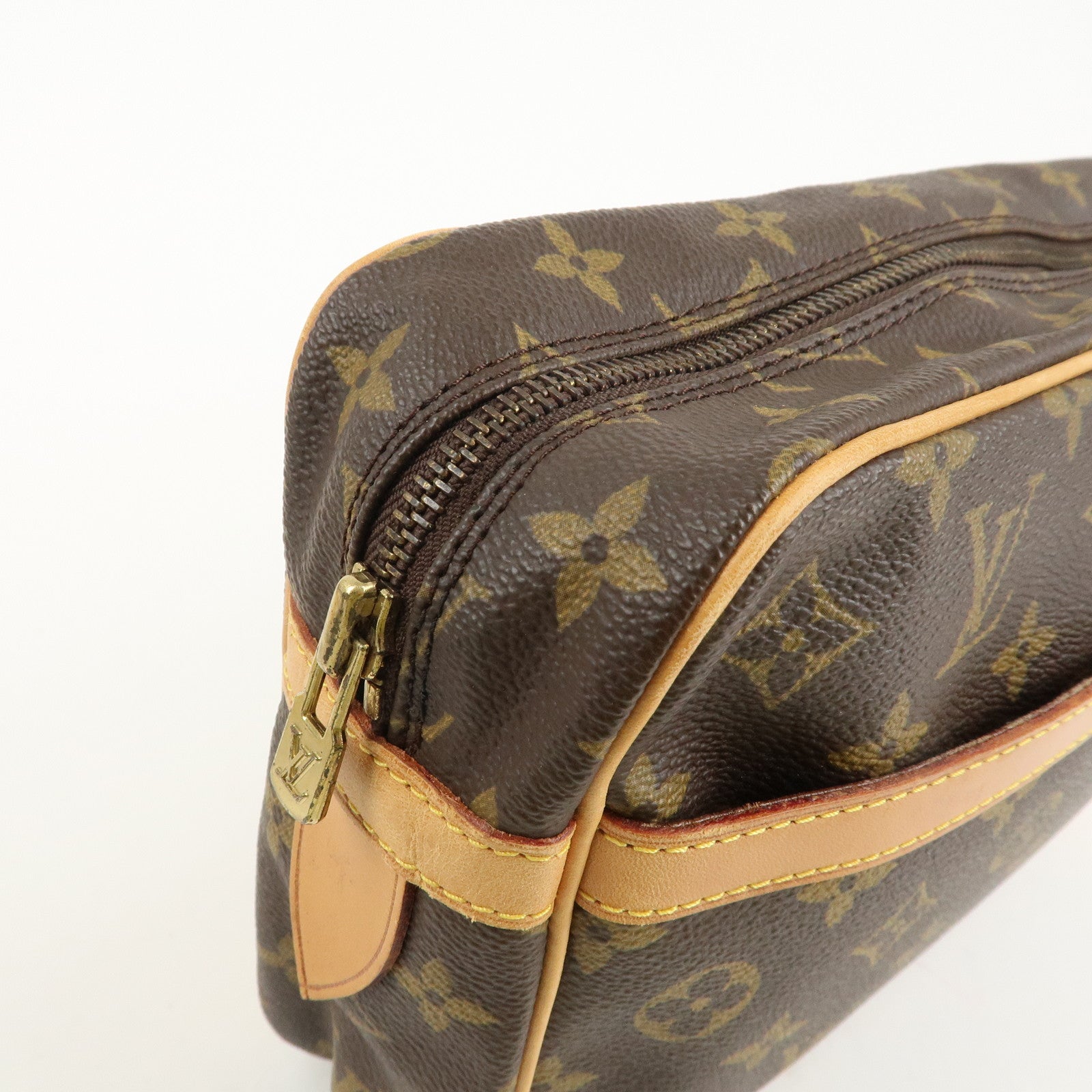Louis Vuitton Monogram Compiegne 28 Pouch Clutch Bag Brown M51845 Used
