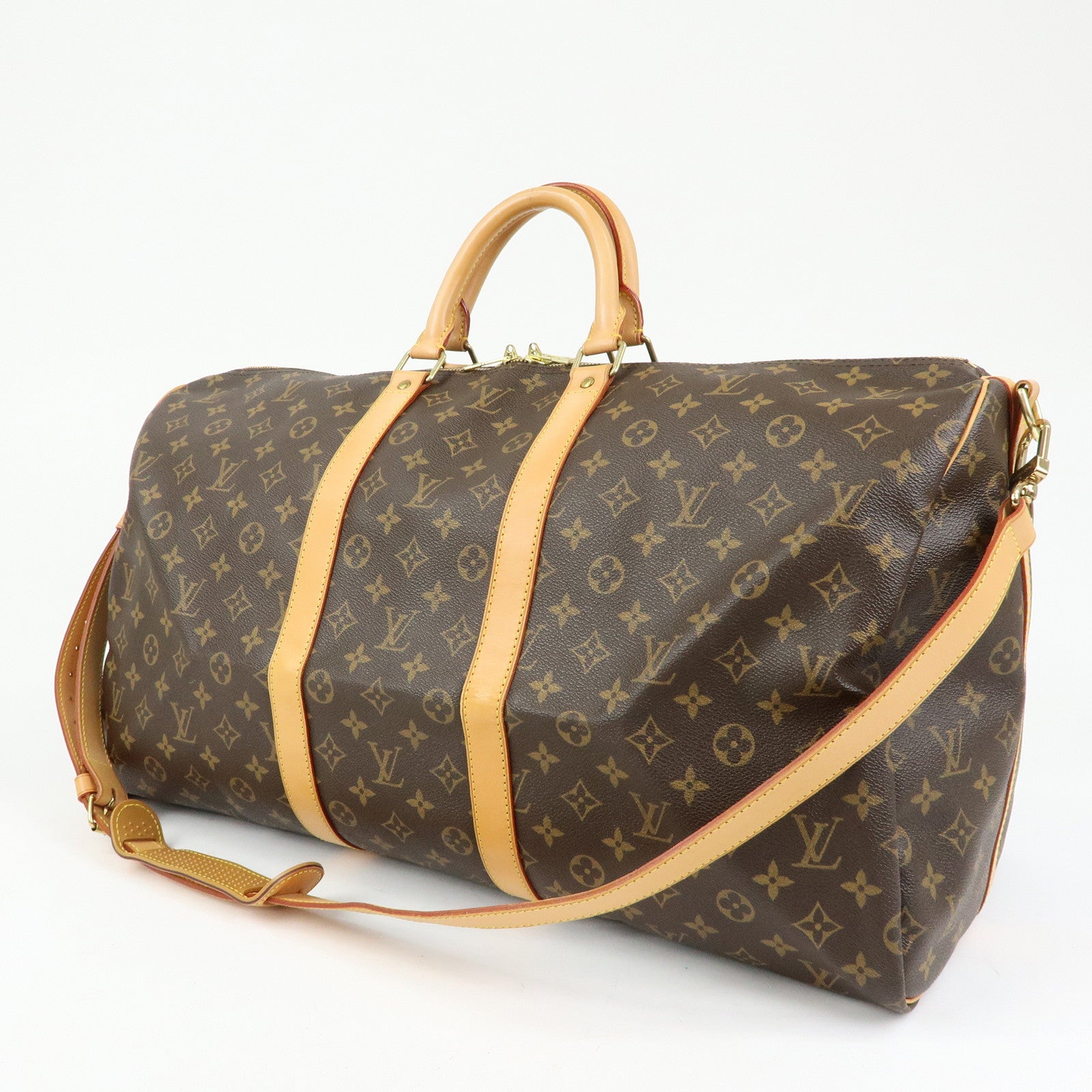 Louis Vuitton Monogram Keep All Bandouliere 55 Boston Bag M41414