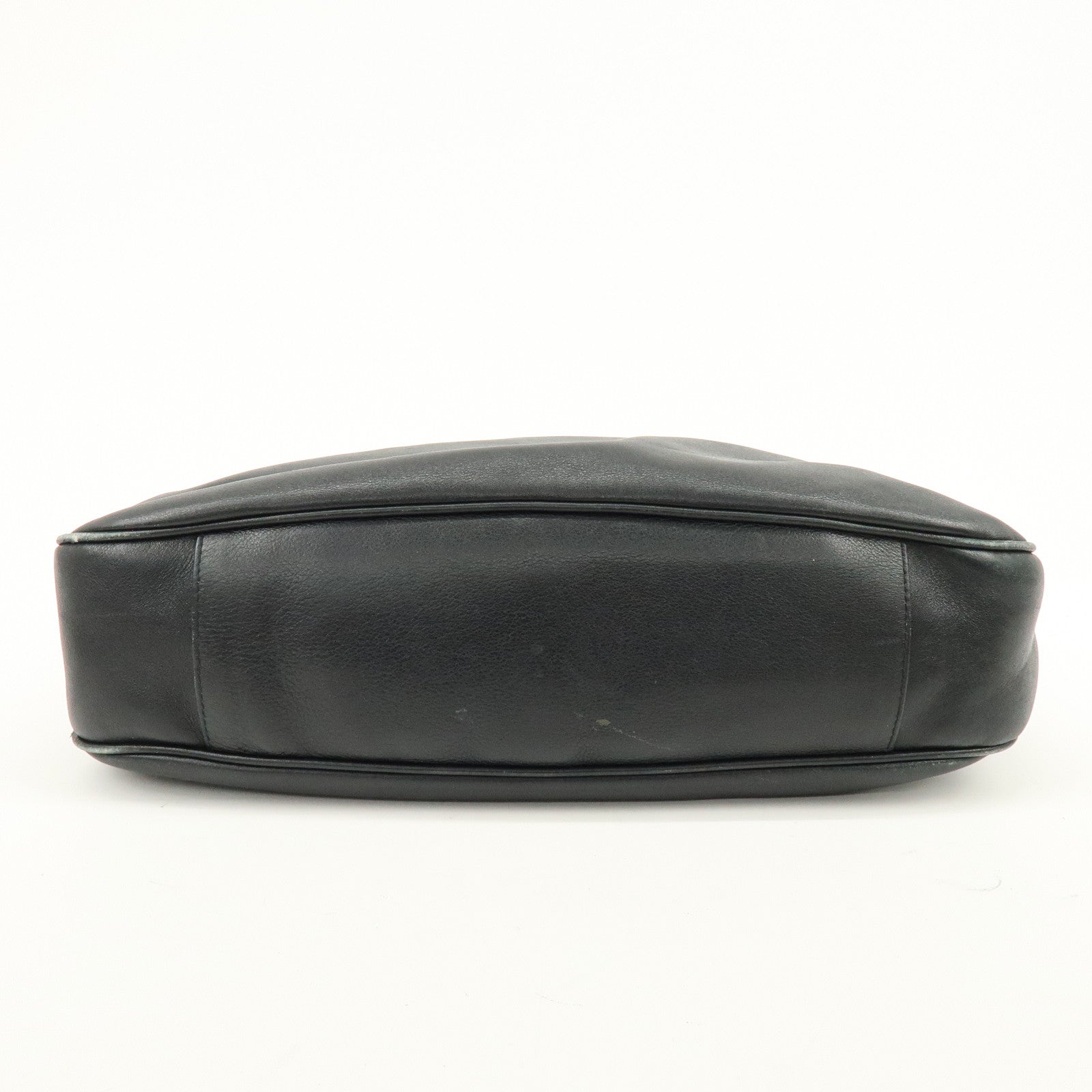 GUCCI Bamboo Leather 2Way Hand Shoulder Bag Black 001・2058・1577・0