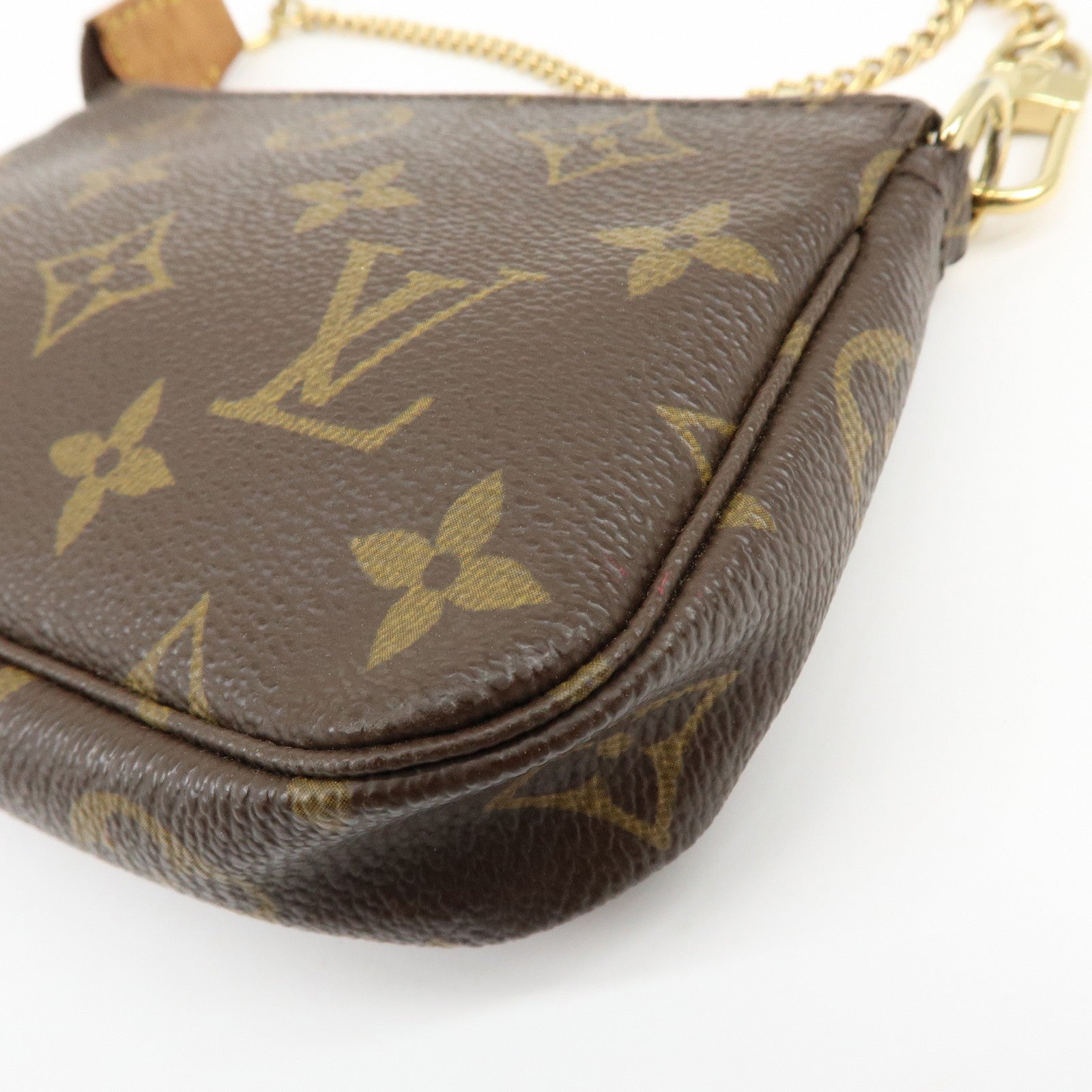 Louis Vuitton Monogram Mini Pochette Accessoires Hand Bag M58009