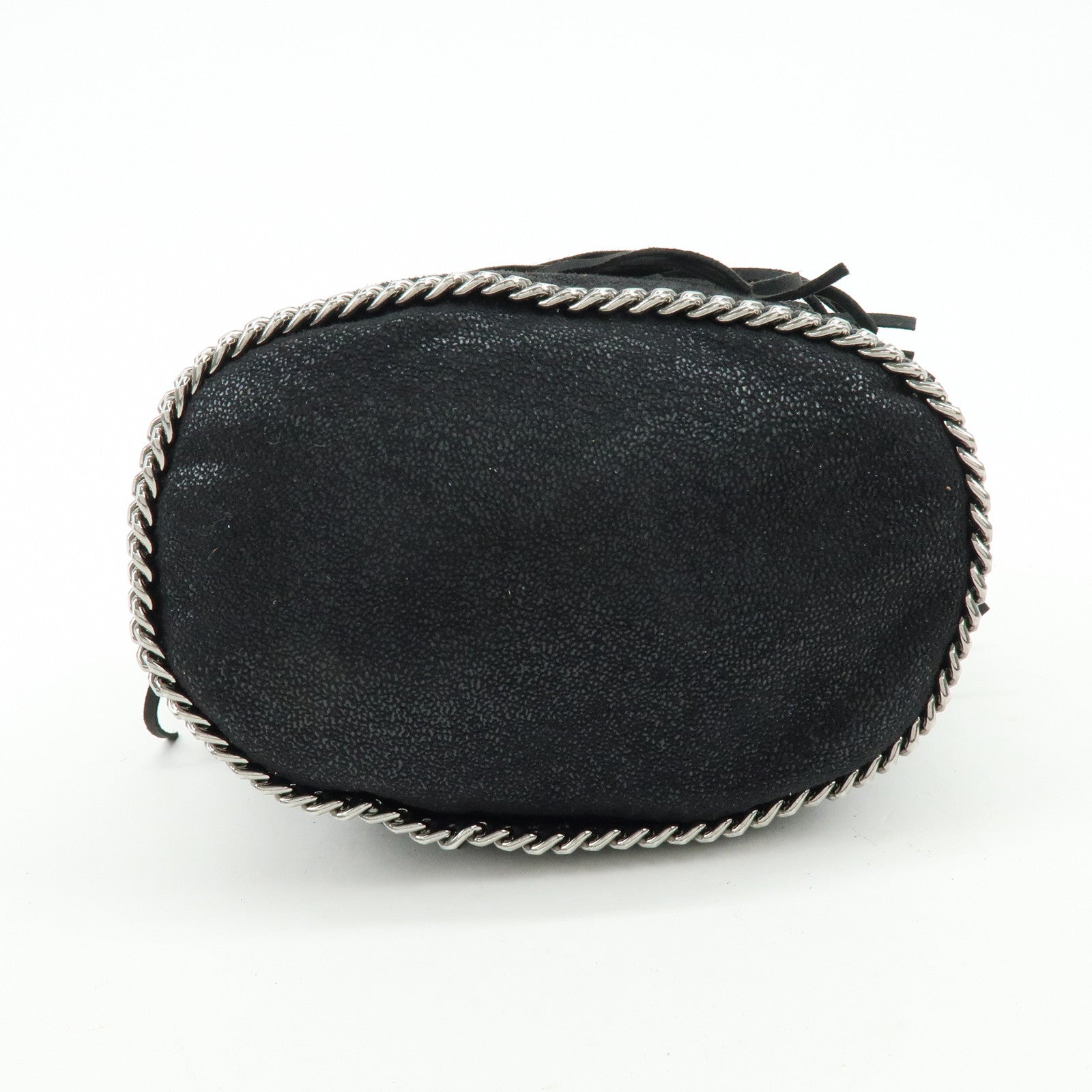 STELLA MCCARTNEY Falabella Fringe Bucket Shoulder Bag Black