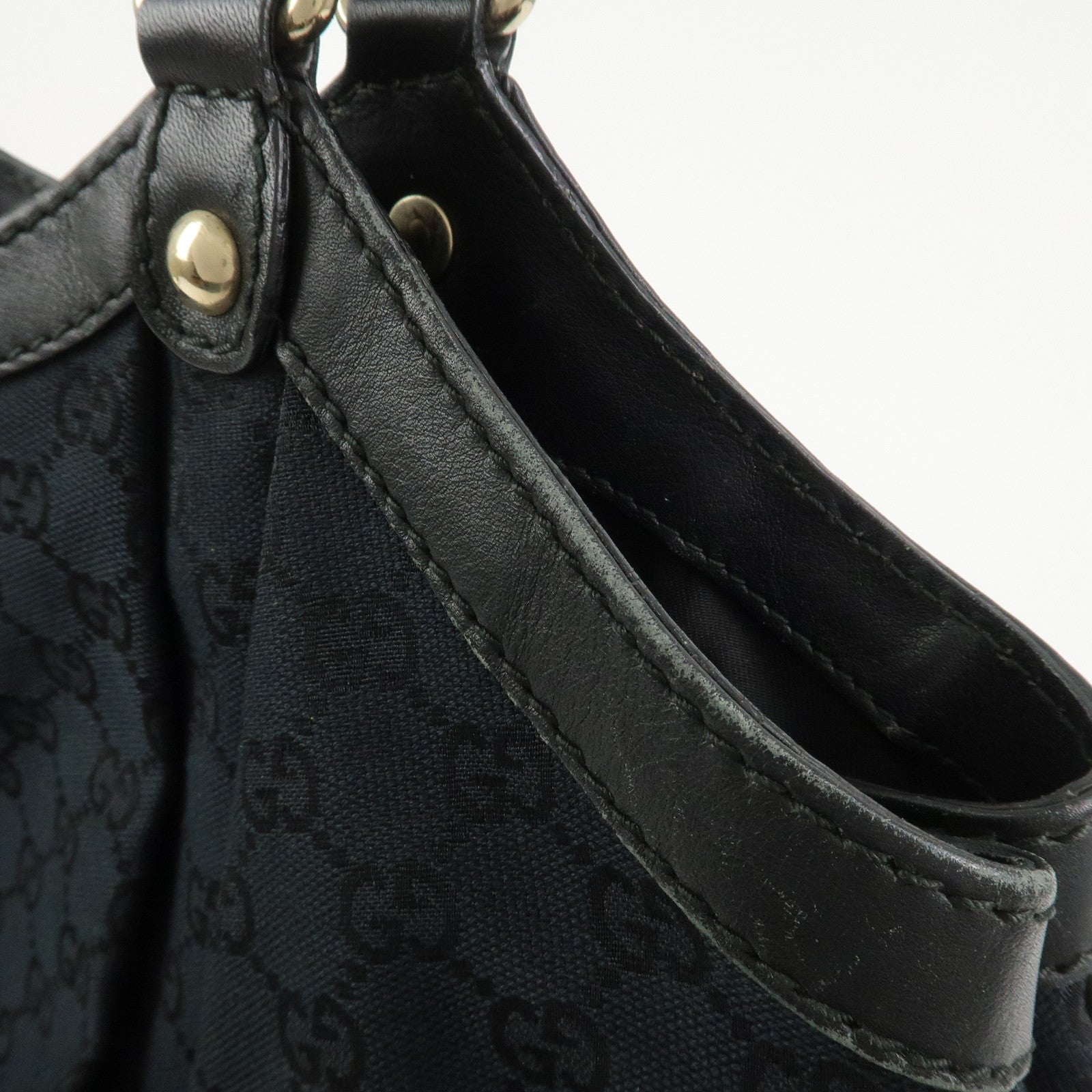 GUCCI Sukey Interlocking G GG Canvas Leather Shoulder Bag 211943