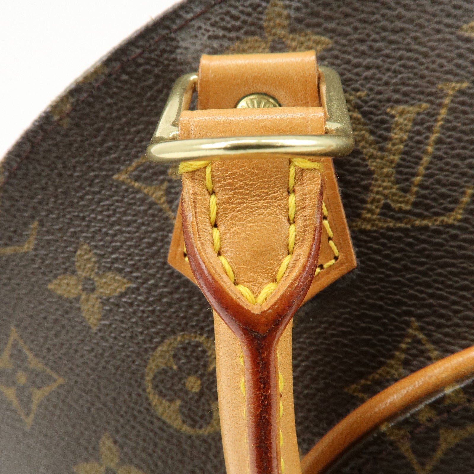 Louis Vuitton Monogram Ellipse PM Hand Bag Brown Gold HDW M51127