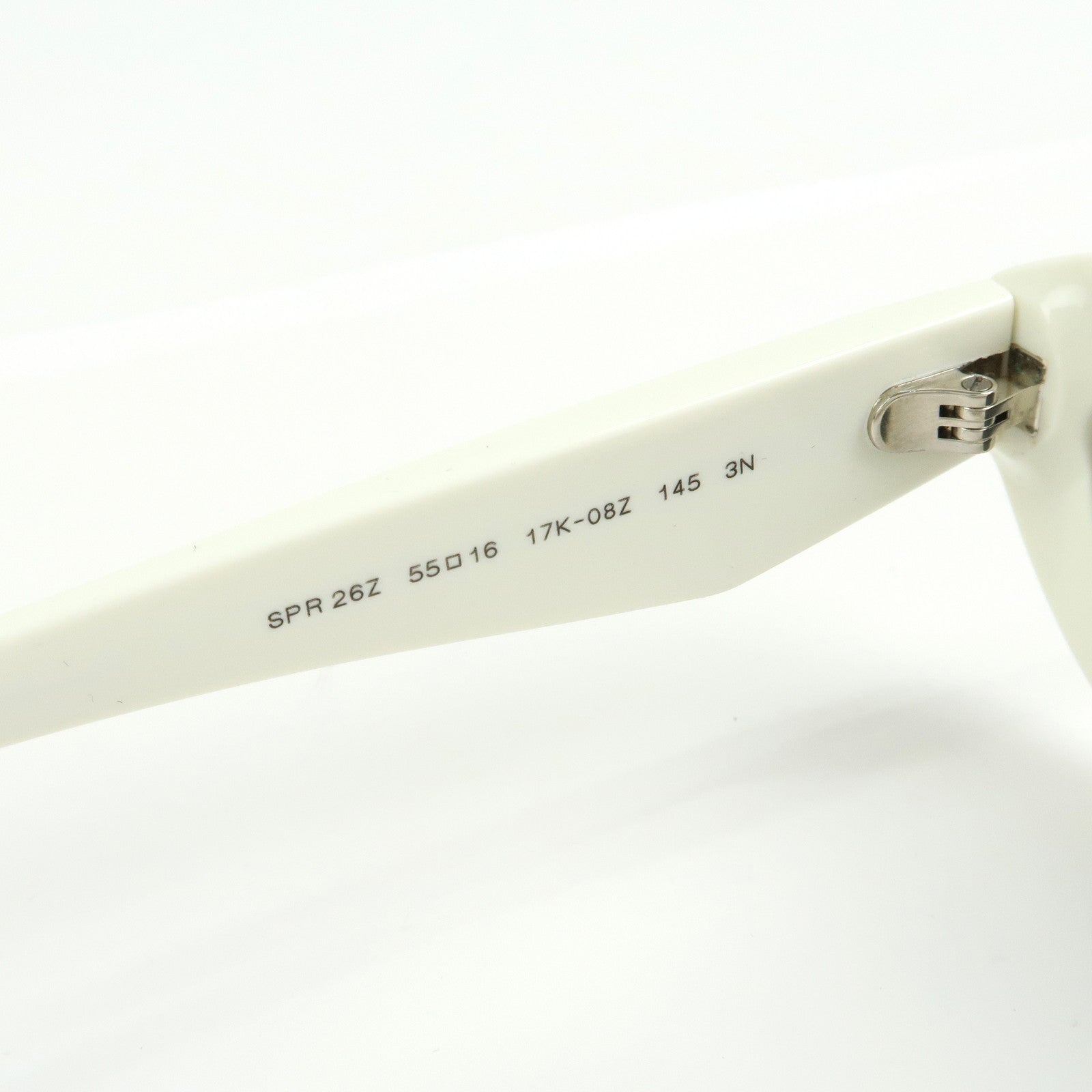 Prada Logo Plastic Sunglasses 55□16 White SPR 26Z