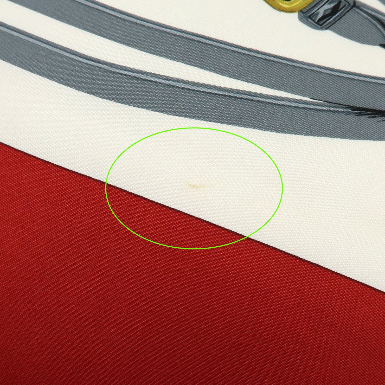 HERMES Carre 90 Silk 100% BRIDES DE GALA Scarf Red Gold