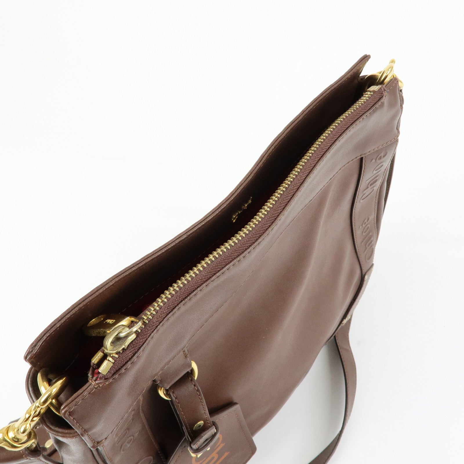 Chloe Eden Leather Shoulder Bag Crossbody Bag Brown