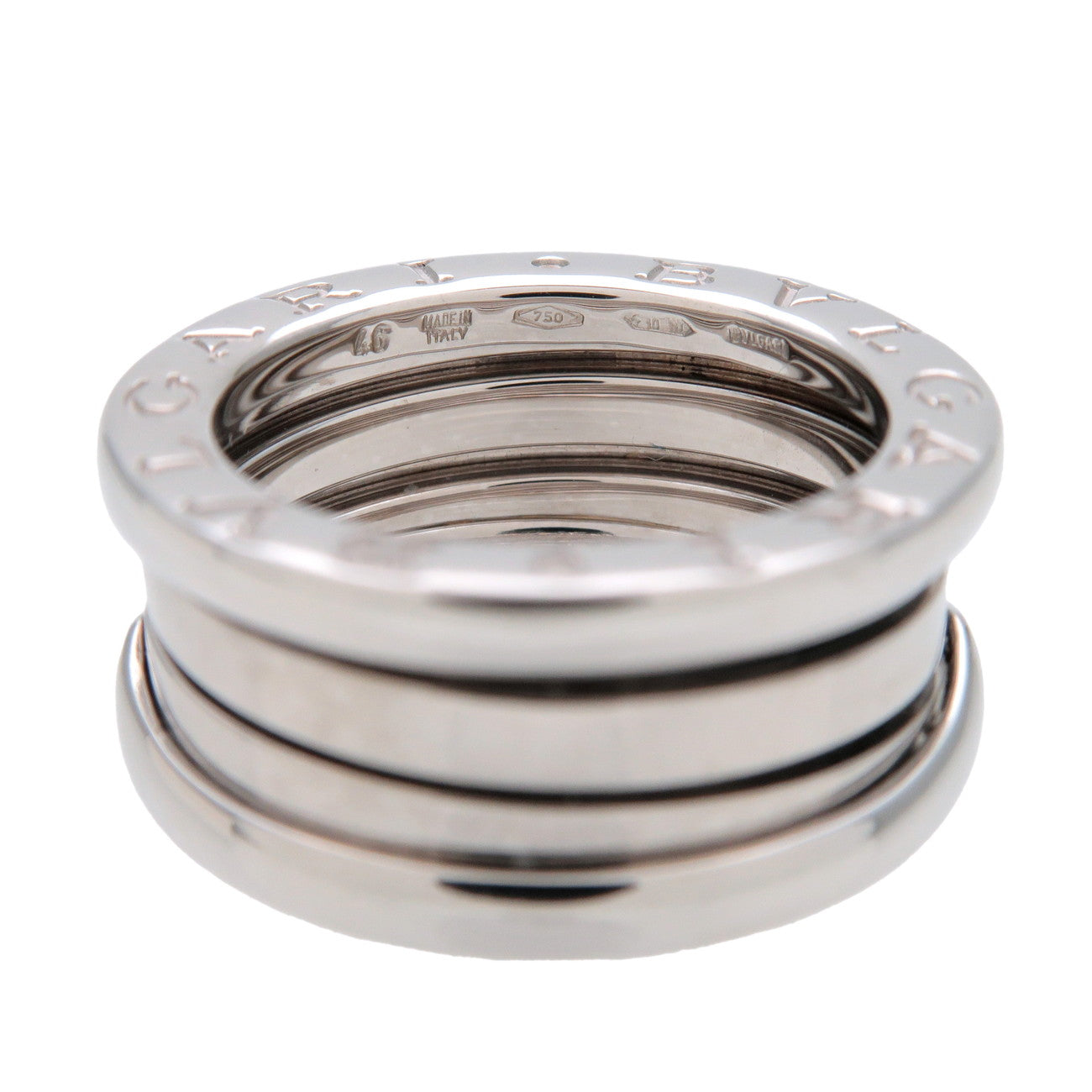 BVLGARI B-Zero1 3Band Ring K18 750WG White Gold #46 US3.5 EU45 HK7