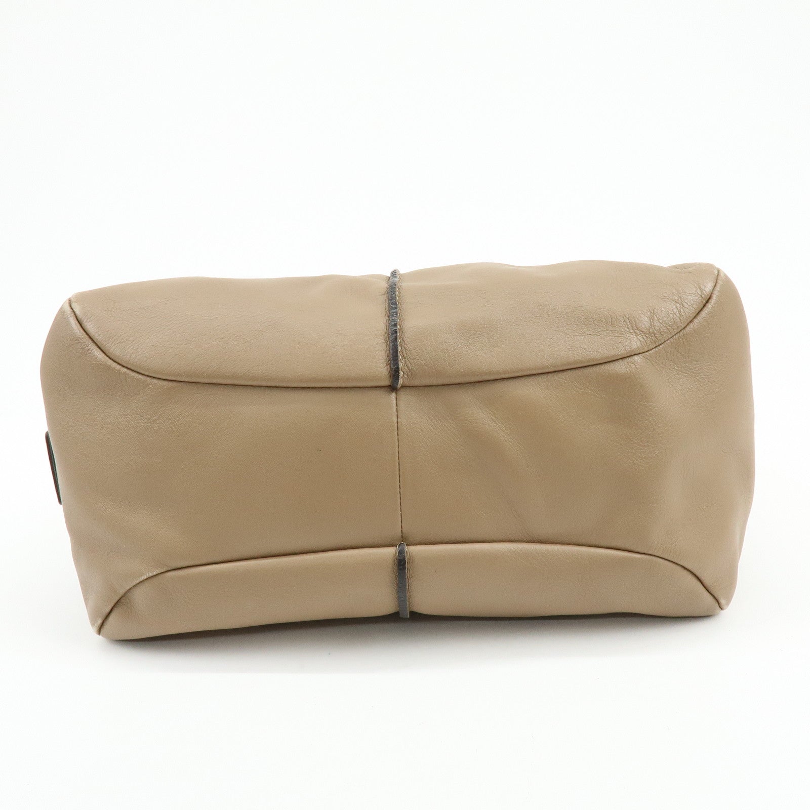 TOD'S Leather Stitch 2Way Bag Boston Bag Shoulder Bag Brown