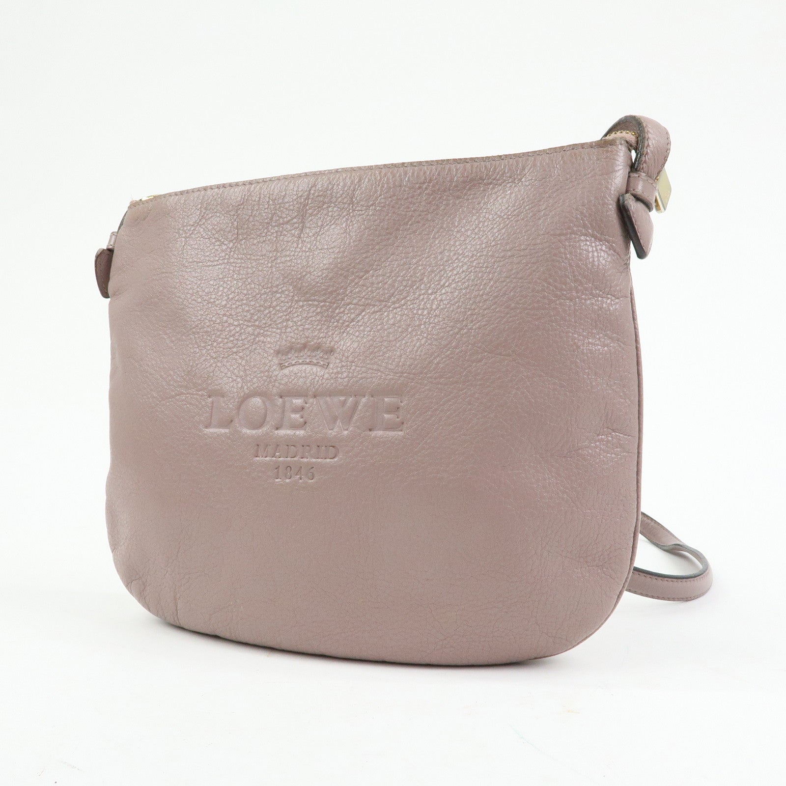 LOEWE Heritage Calf Leather Shoulder Bag Crossbody Bag Pink