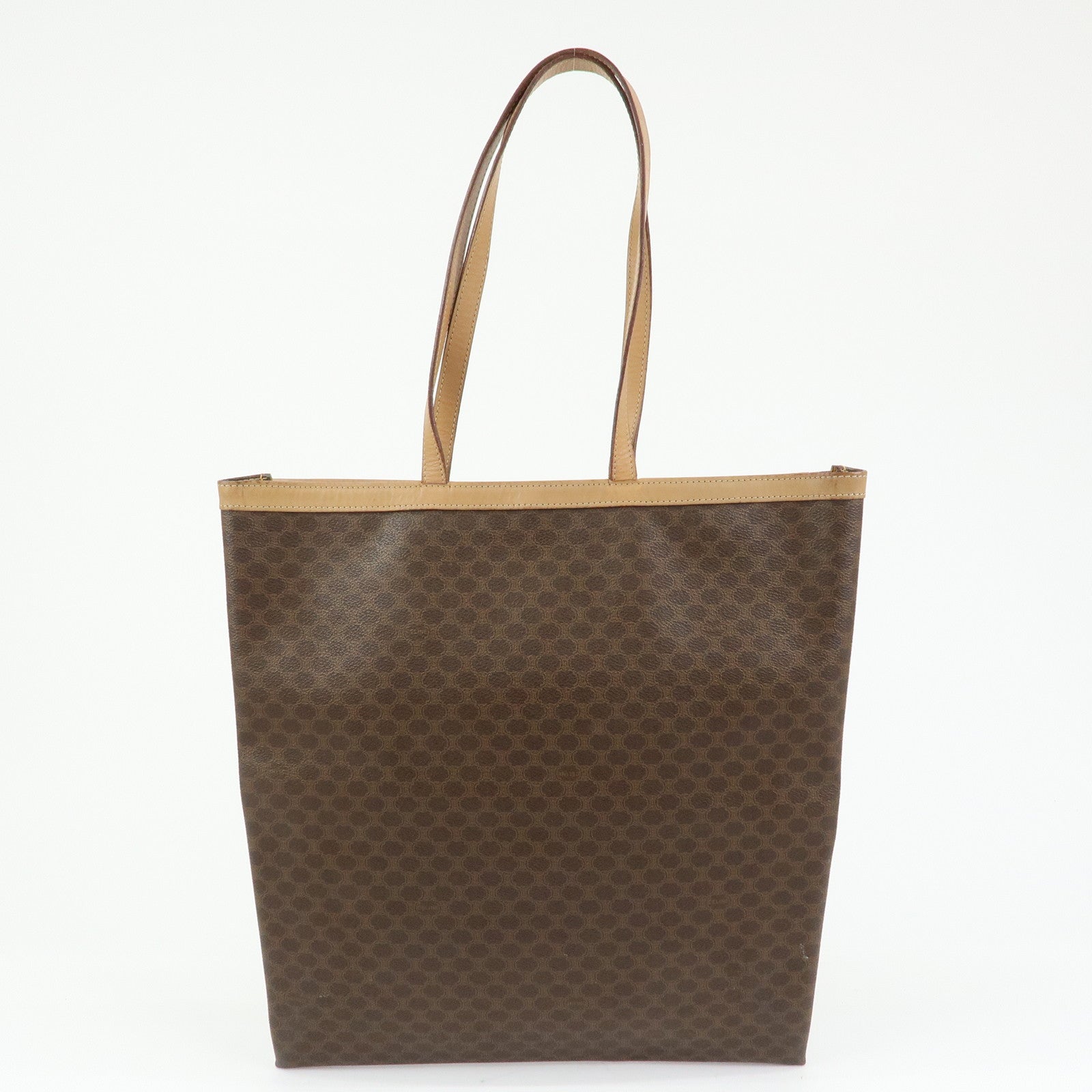 CELINE Macadam PVC Leather Tote Bag Shoulder Bag Brown