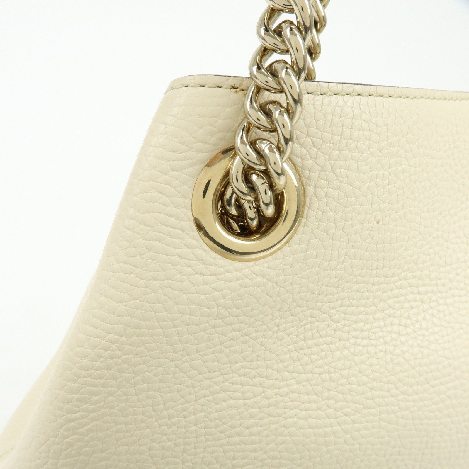 GUCCI SOHO Interlocking G Calf Leather Chain Shoulder Bag 536196