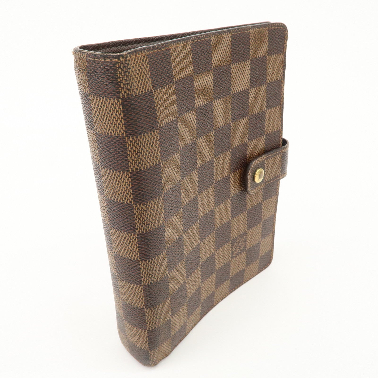 Louis Vuitton Damier Canvas Agenda MM Planner Cover Brown R20240 Used