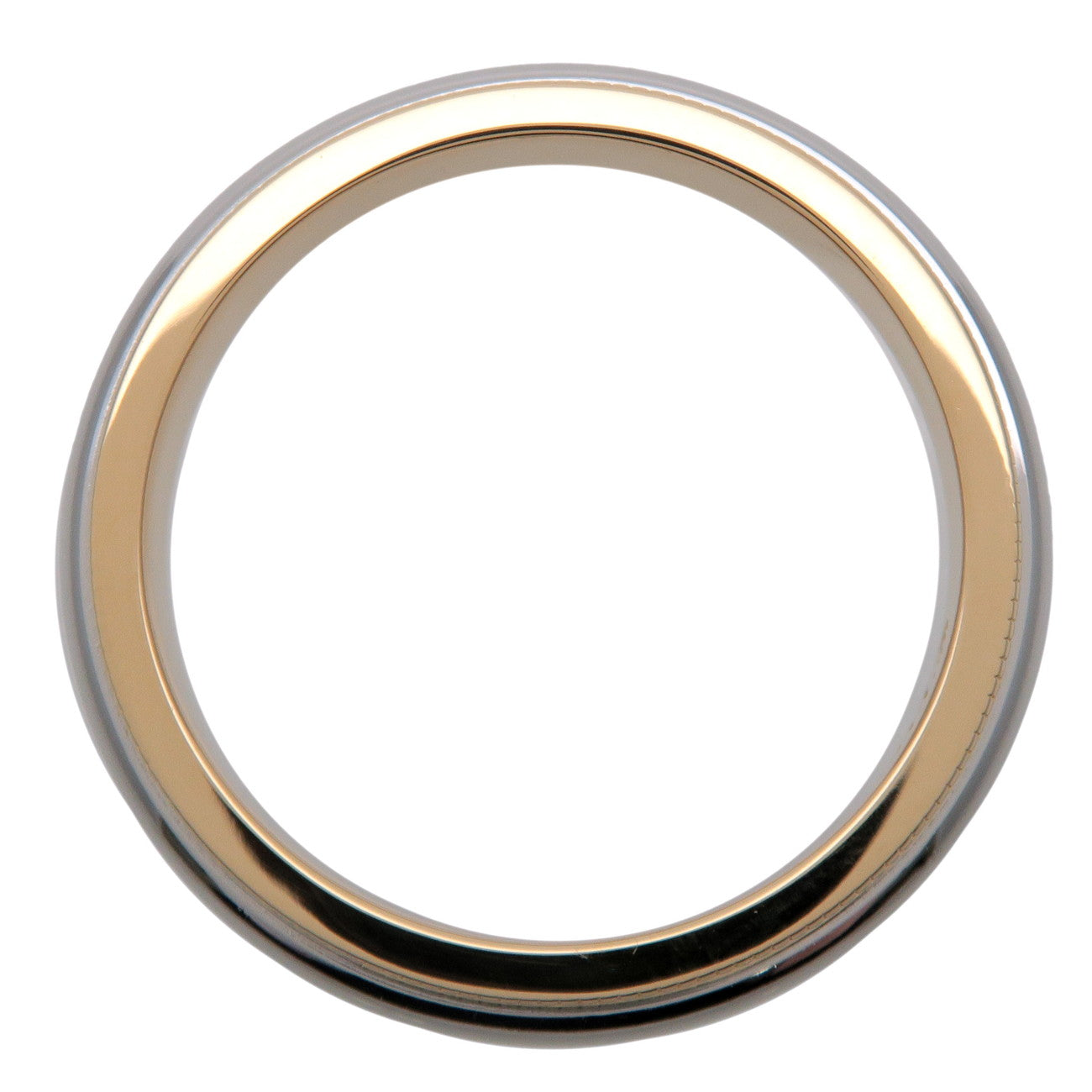 Tiffany & Co Milgrain Band Ring PT900 750YG Platinum Yellow Gold