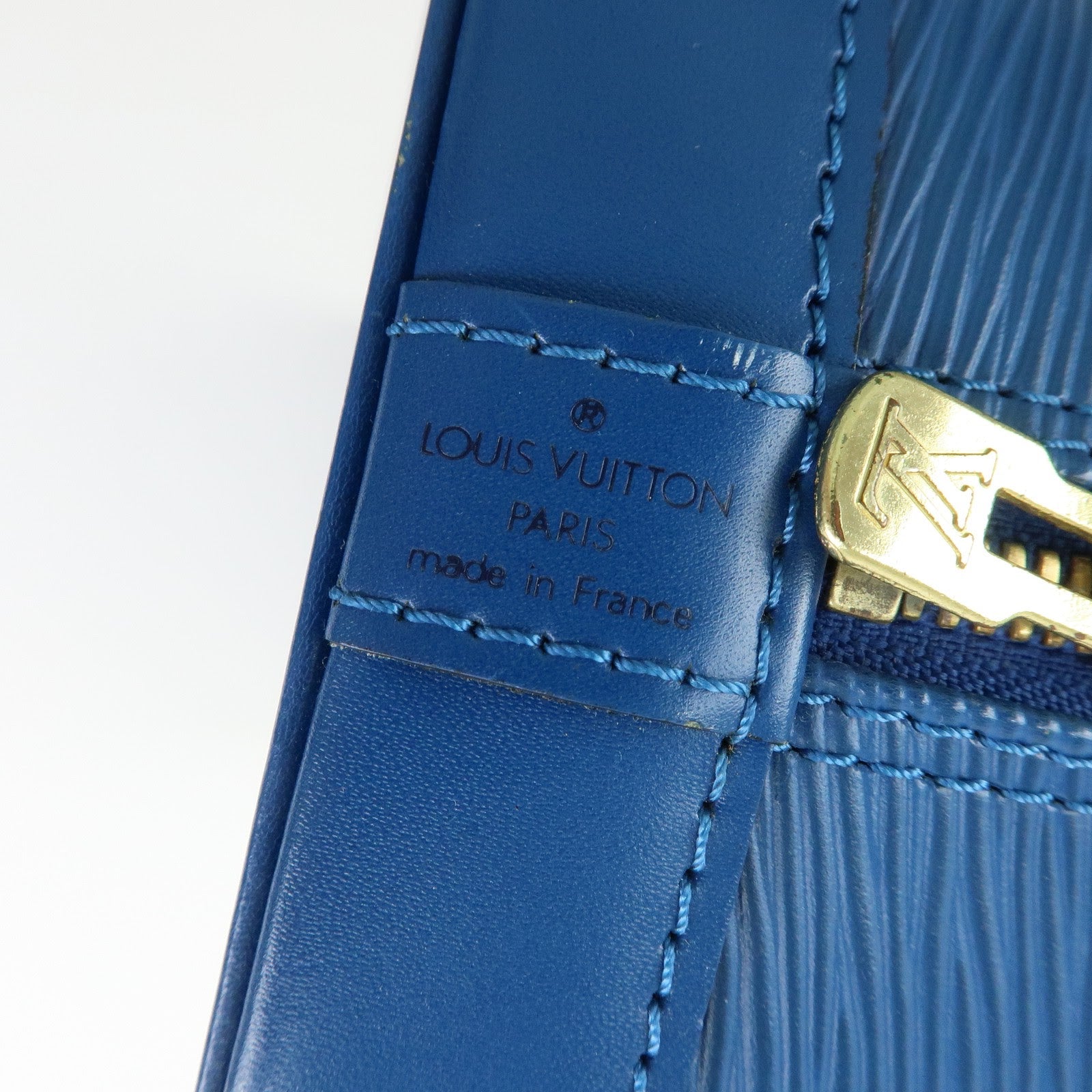 Louis Vuitton Epi Leather Alma Hand Bag Toledo Blue M52145