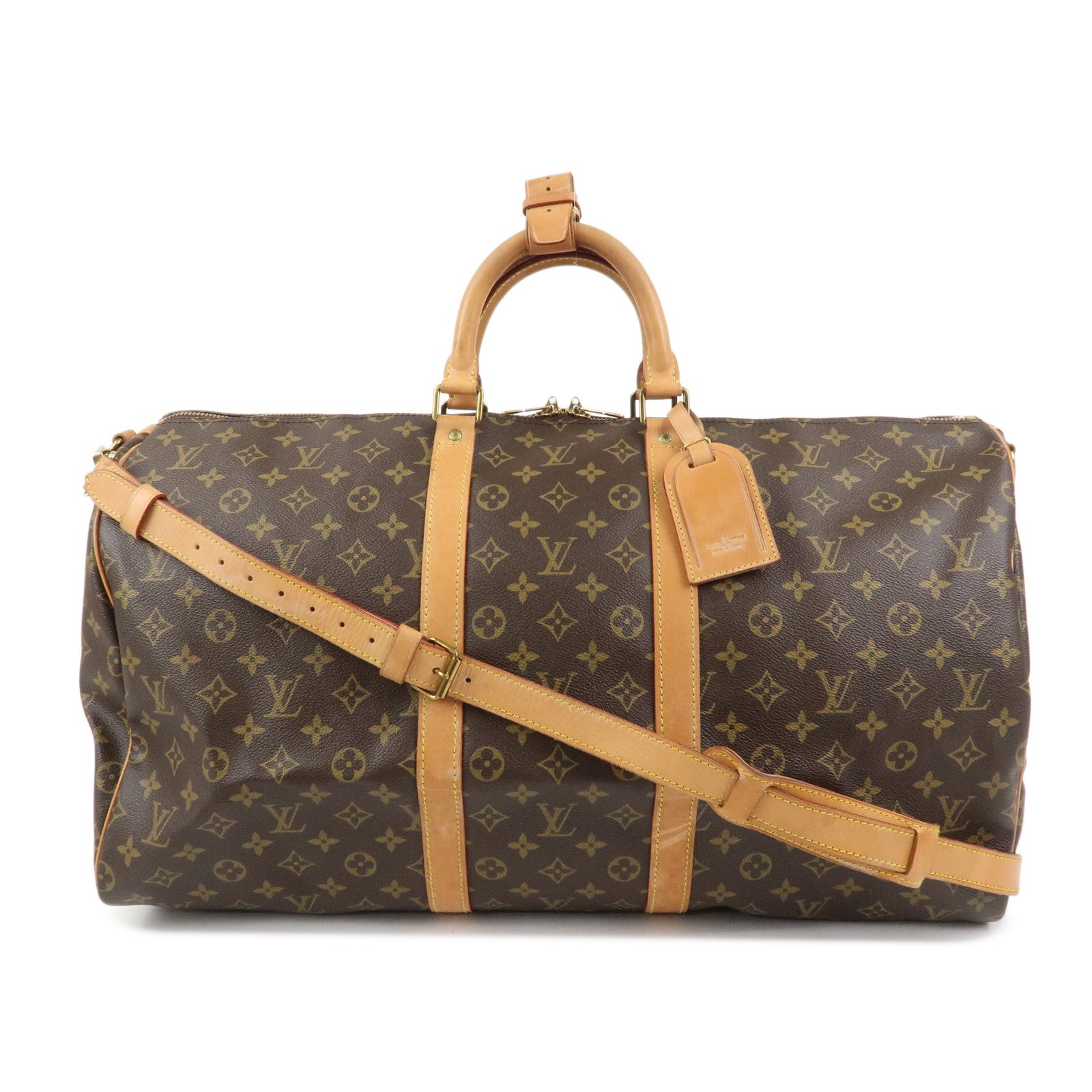 Louis Vuitton Monogram Keep All Bandouliere 55 Boston Bag M41414