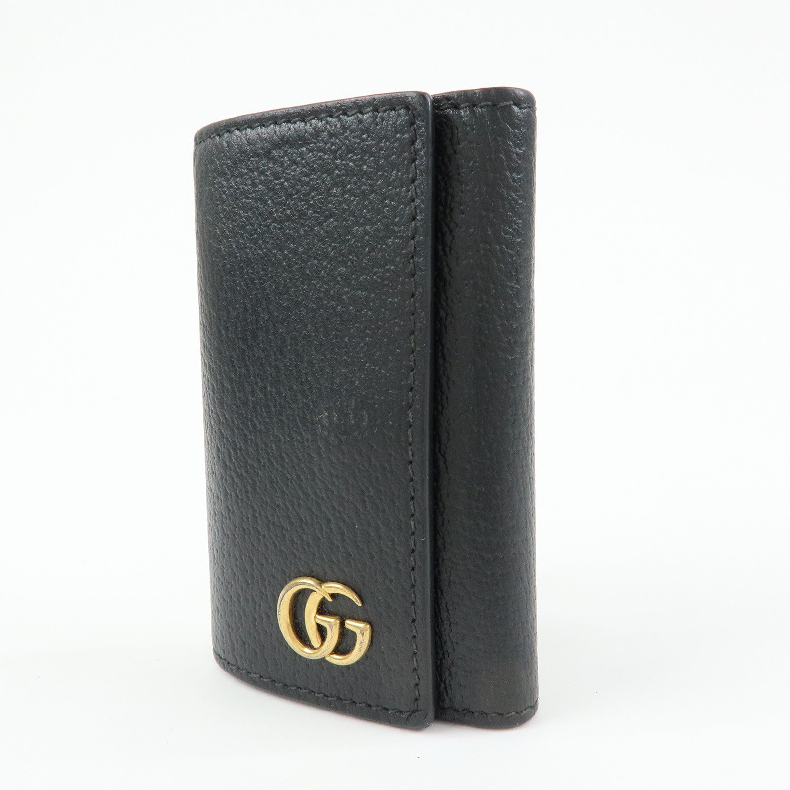 GUCCI GG Marmont Leather 6 Rings Key Case Key Holder Black 435305