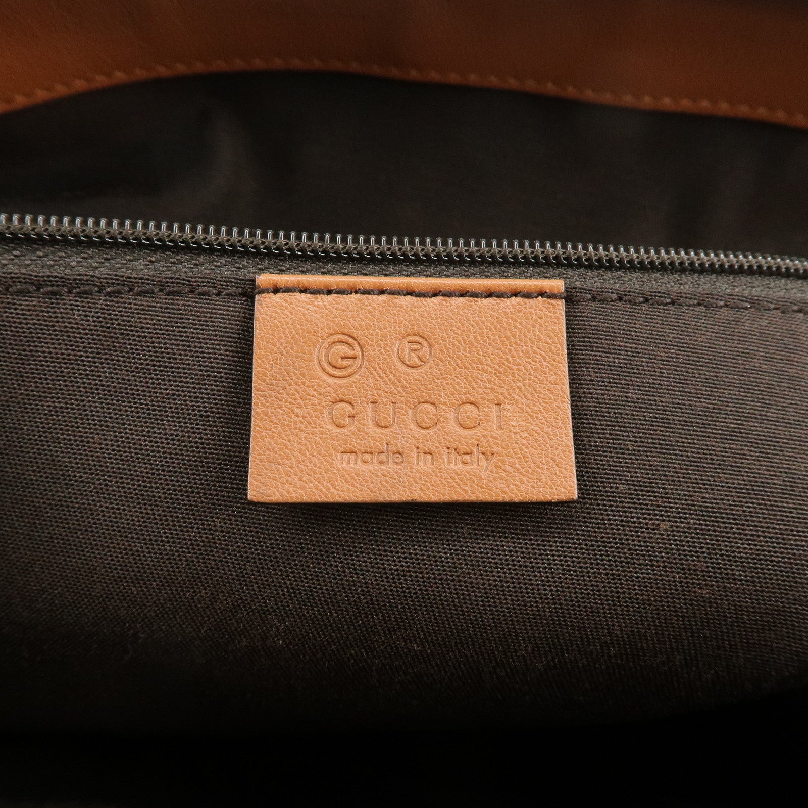 GUCCI Guccissima Interlocking G 2Way Bag Hand Bag Brown 341503