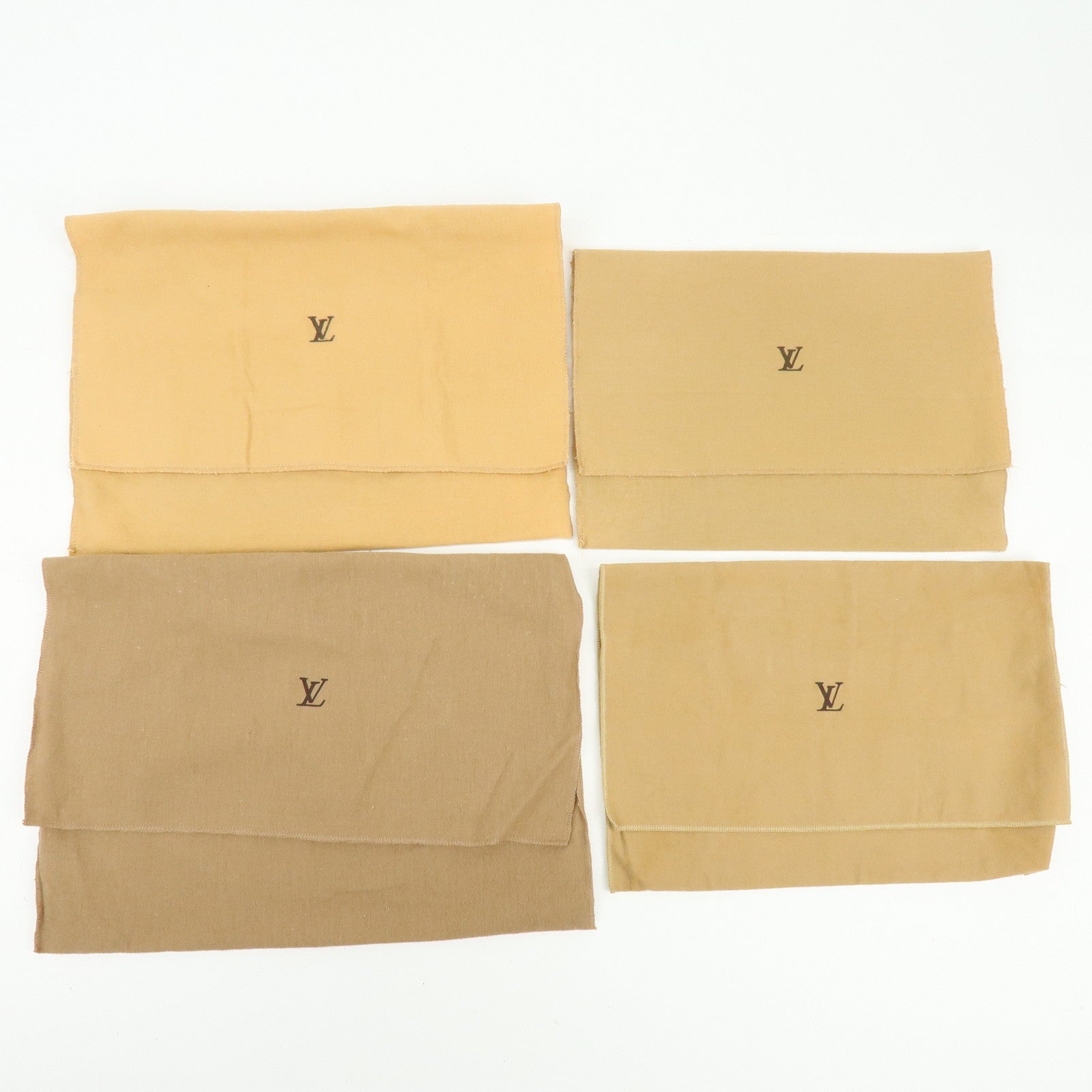 Louis Vuitton Set of 18 Dust Bag Storage Bag Flap Style Beige Brown