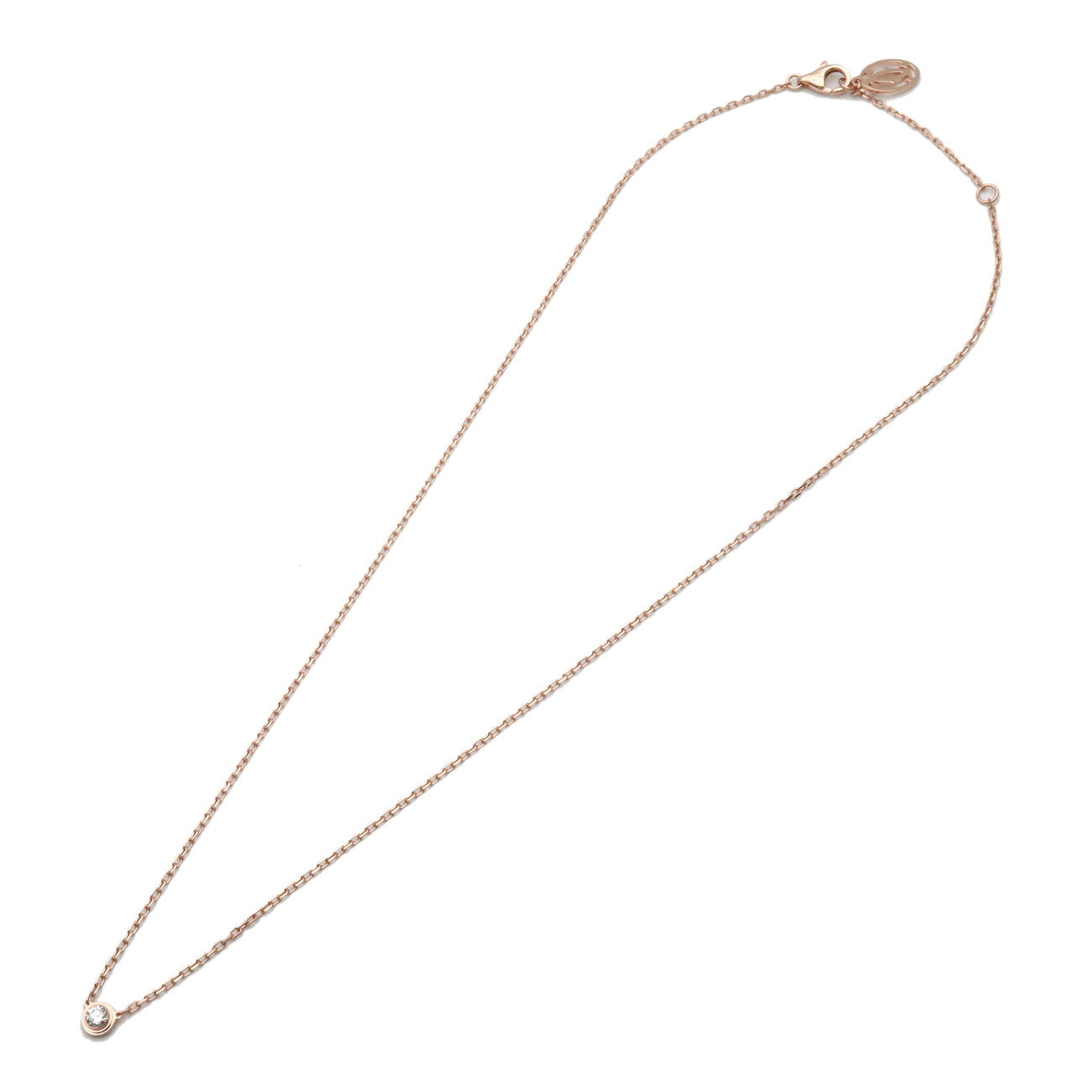 Cartier Diamants Legers Necklace SM Diamond D'amour 0.09ct 750PG