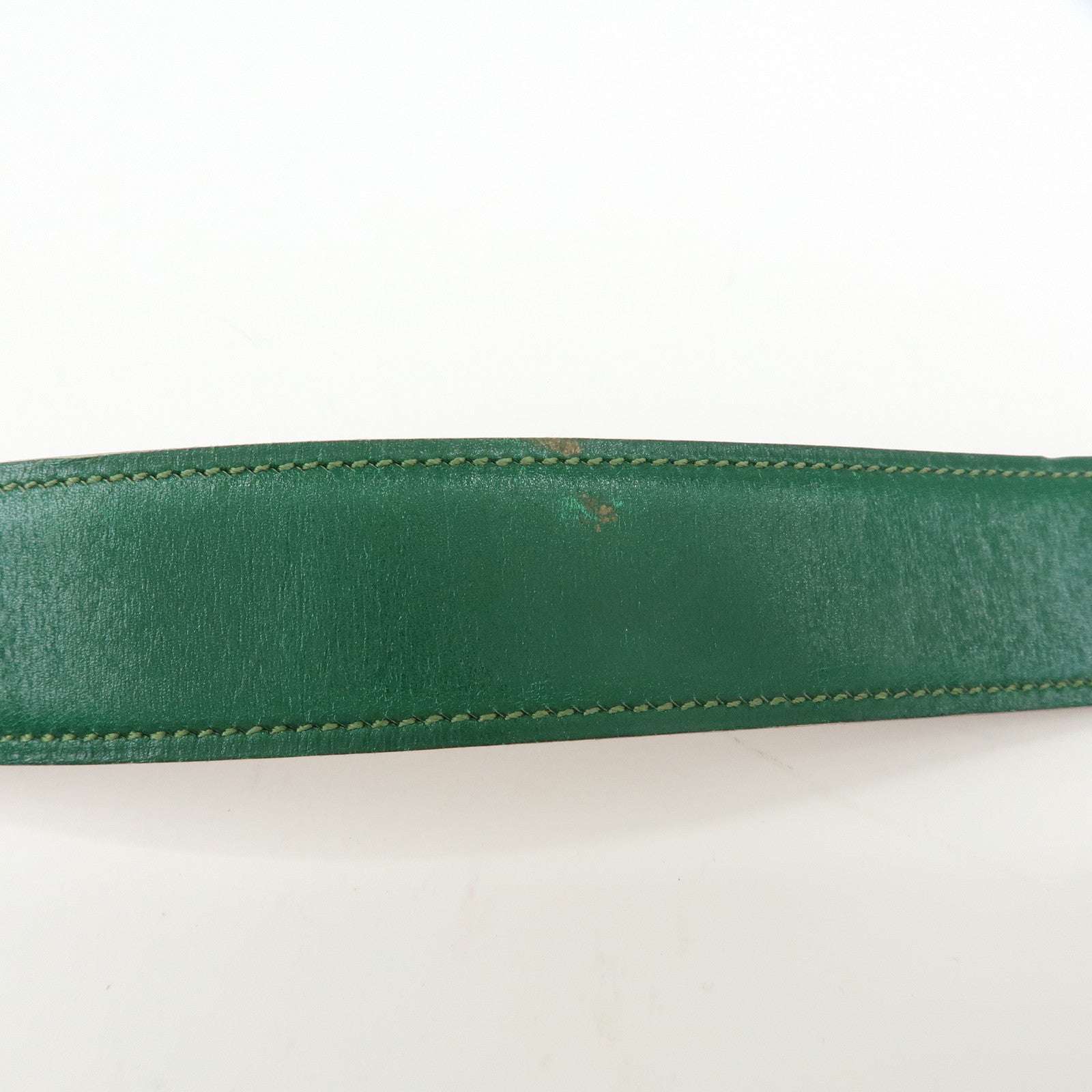 HERMES H Buckle Reversible Constance Veau Epsom Belt 75 Gold Green