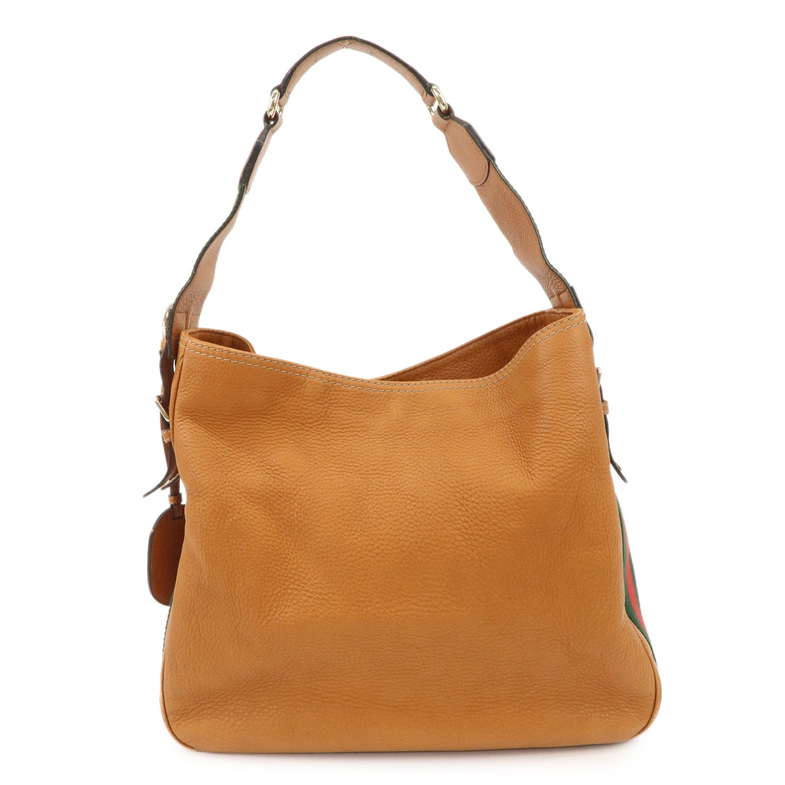 GUCCI Sherry Heritage Leather Shoulder Bag Brown 247597