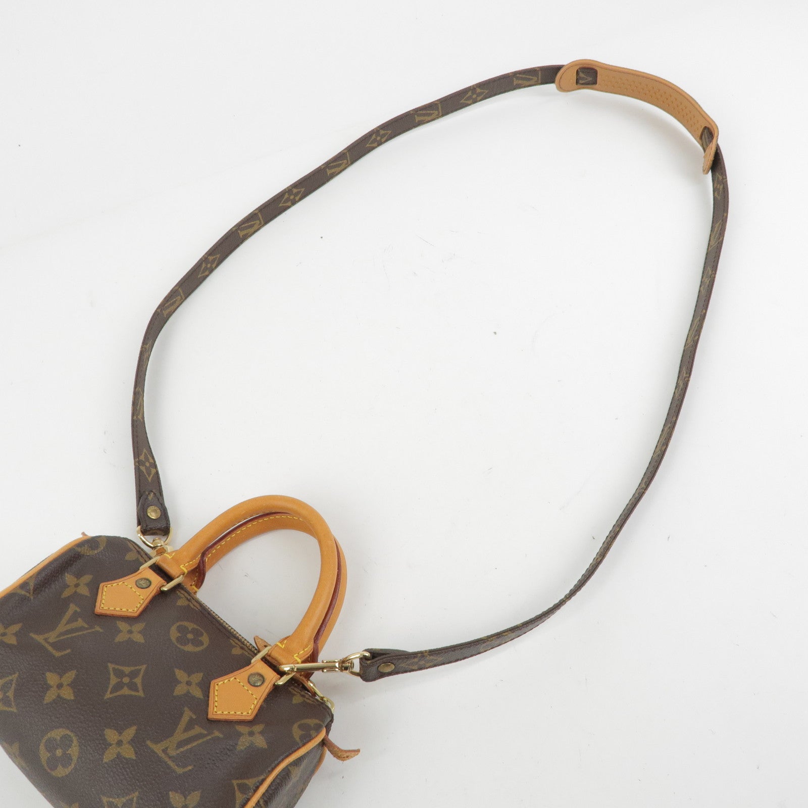 Louis Vuitton Monogram Mini Speedy Hand Bag Brown M41534