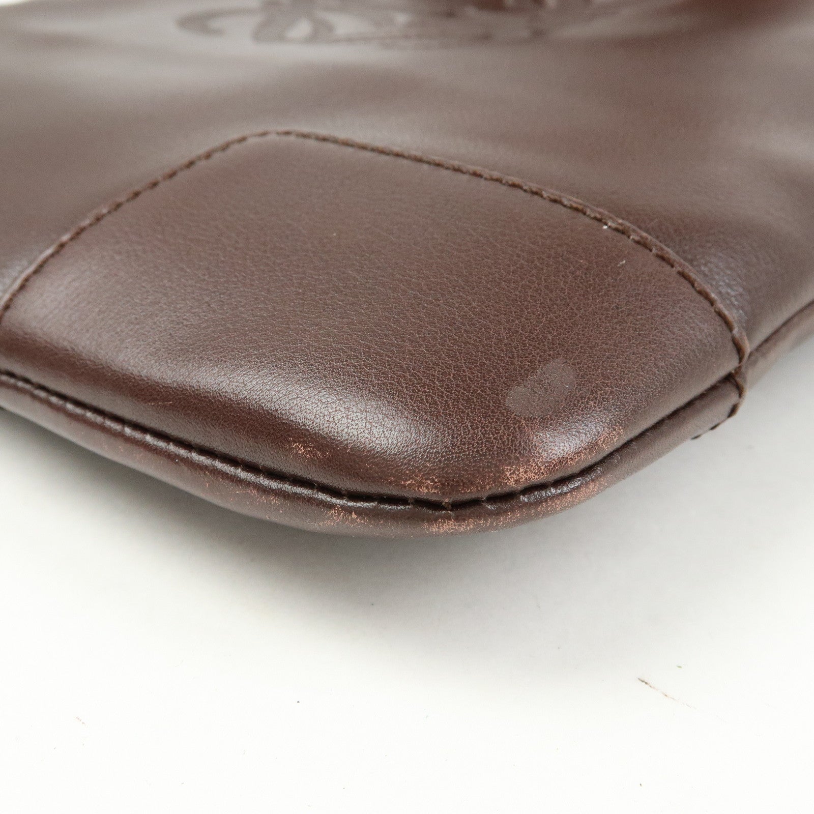 LOEWE Anagram Leather Shoulder Bag Crossbody Bag Brown