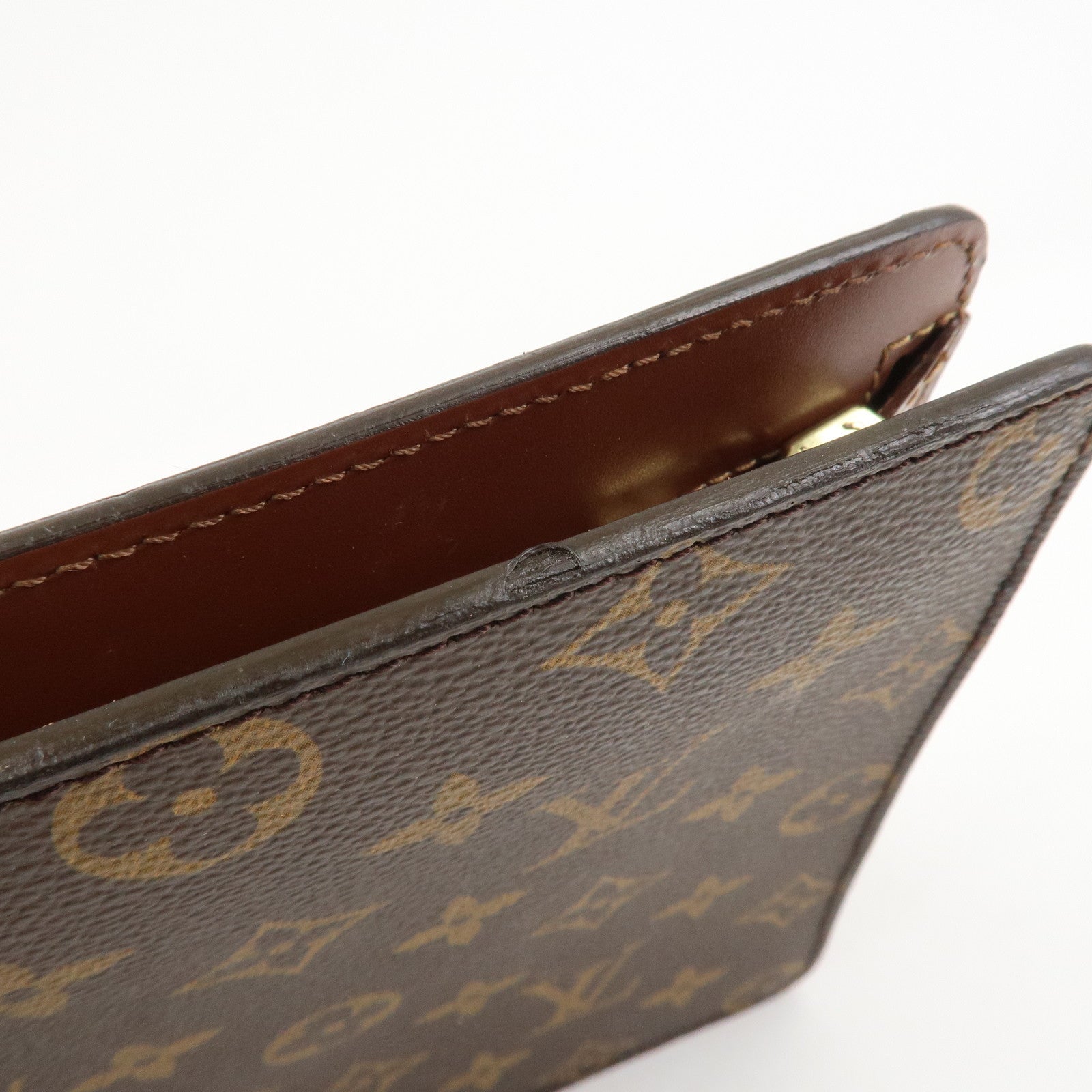 Louis Vuitton Monogram Pochette Homme Clutch Bag Brown M51795