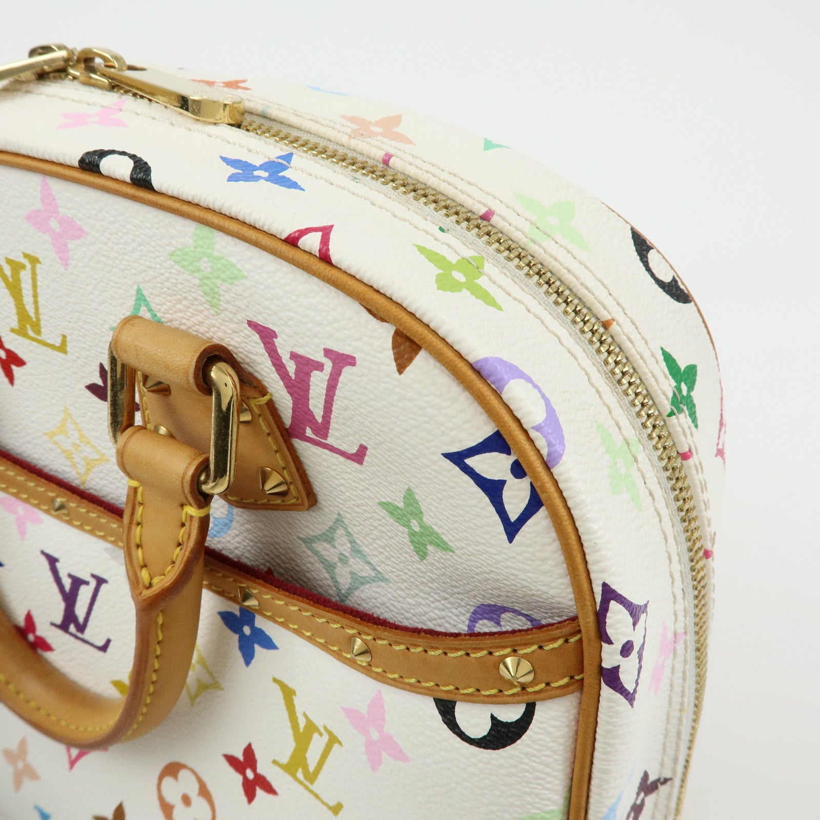 Louis Vuitton Monogram Multicolor Trouville Hand Bag Blanc M92663